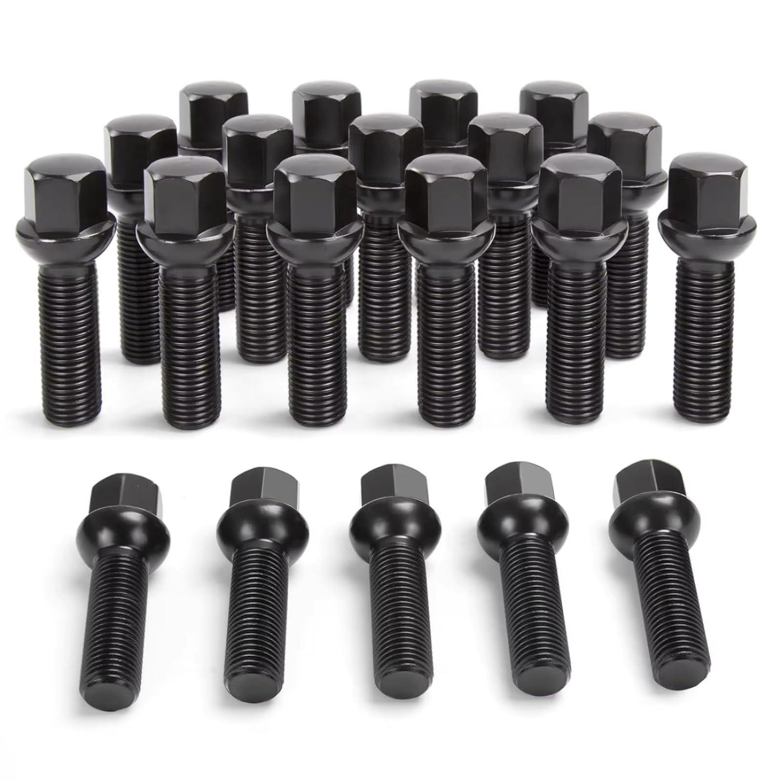 per Allroad per Quattro 2001-2005 per TT 1999-2011 per A4 1996-2008 M14x1.5 40mm 20 Pezzi Bulloni Ruota Lunghezza Gambo Sede Sfera Bullone Ruota Dado