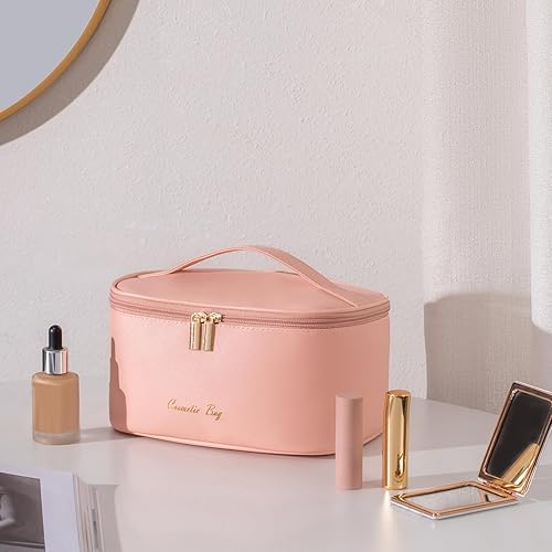 Miniatura 9 de Kitenrom Preppy - Bolsa de maquillaje pequeña de viaje para mujeres y niñas, pequeña bolsa de aseo organizador lindo (rosa raíz)
