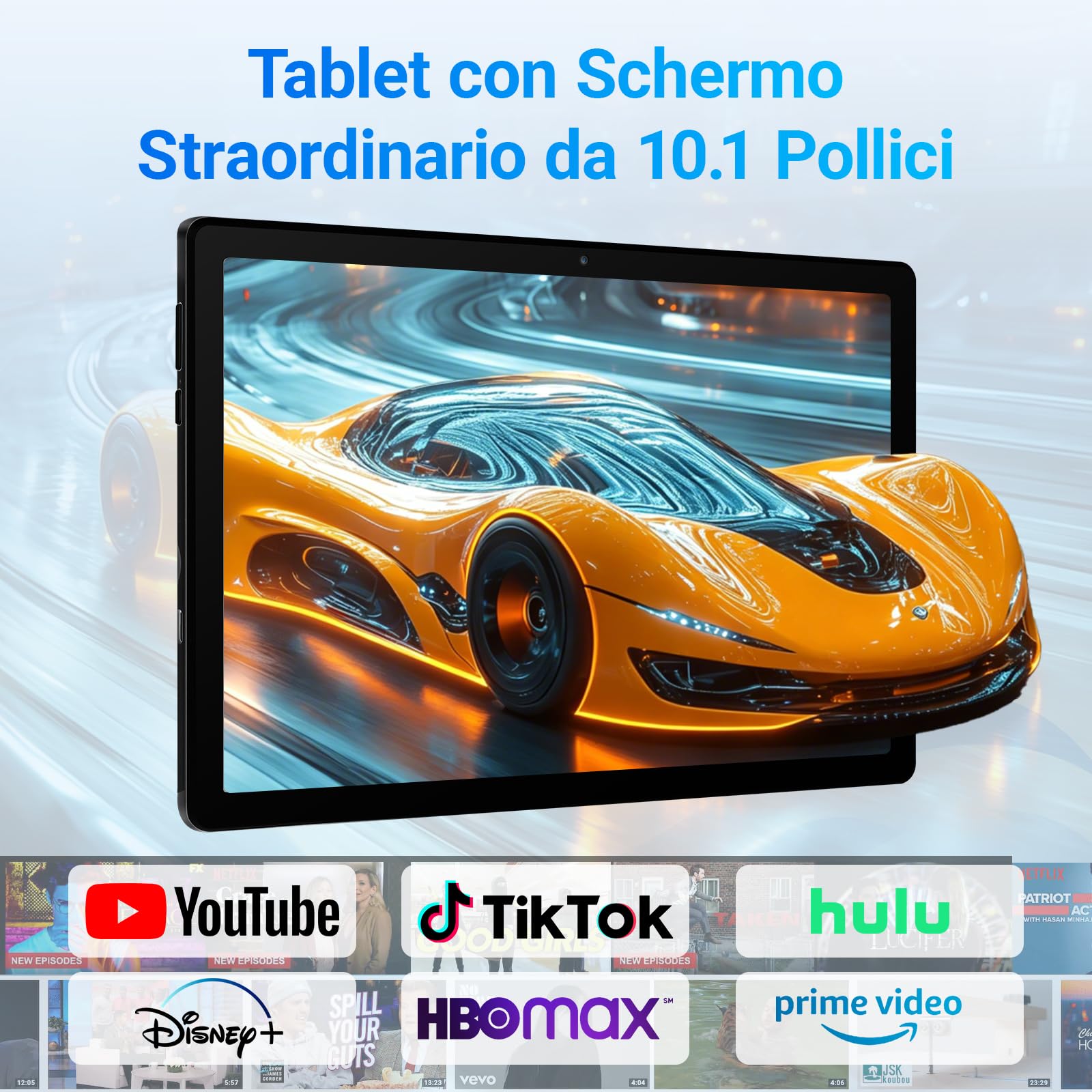 Gleeso Tablet Android 16 da 10 Pollici, Tablet con Tastiera 20GB+TF 1TB, Android Tablet PC con Mouse, Penna Stylus, 6000mAh, Fotocamera da 8MP, WiFi 5G, Laptop Portatile per Studenti e Aziende