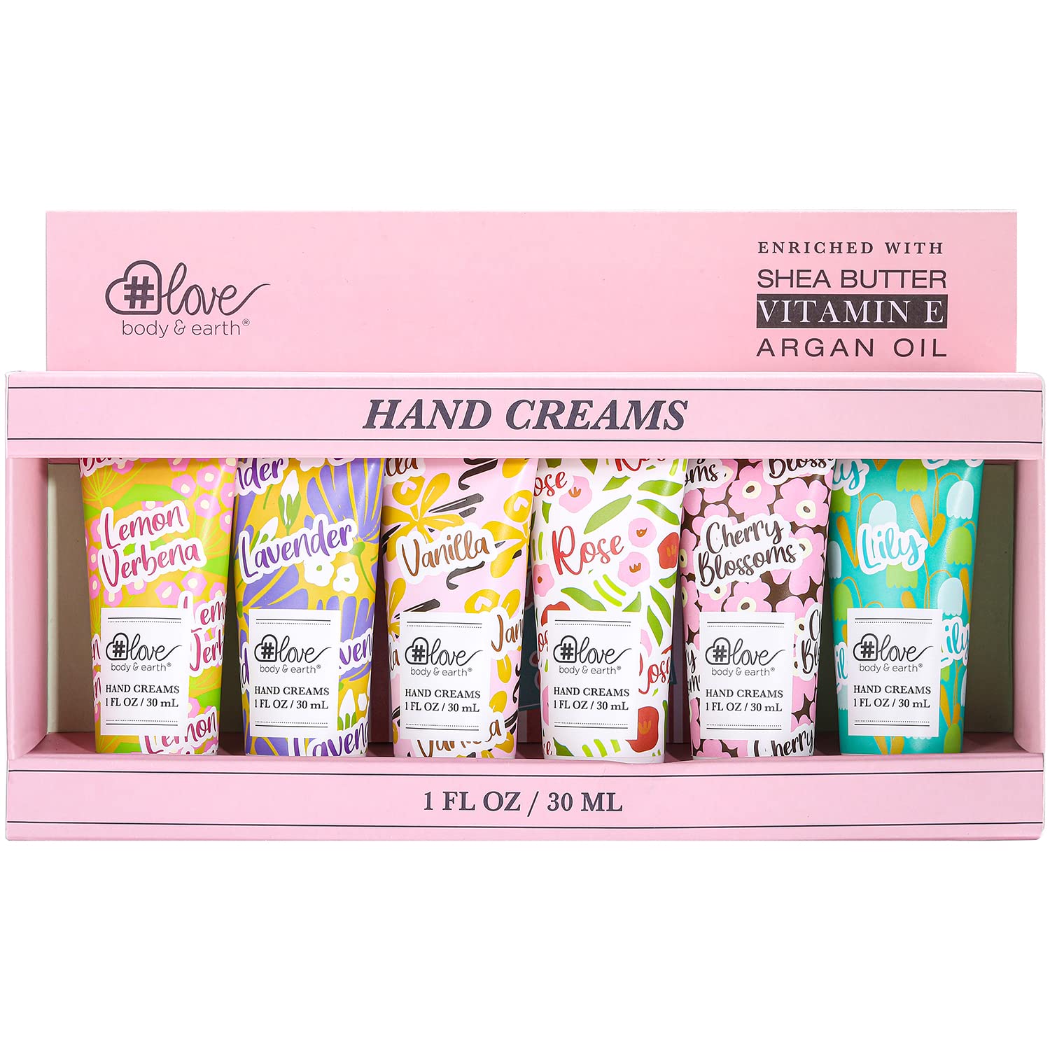 Hand Cream Gift Set - Hand Lotion Set for Dry Hands, Travel Moisturizing Hand Lotion with Vitamin E, Hand Cream Gift Set for Women Christmas Birthday Valentine. Pack of 6,1.0 oz Tube