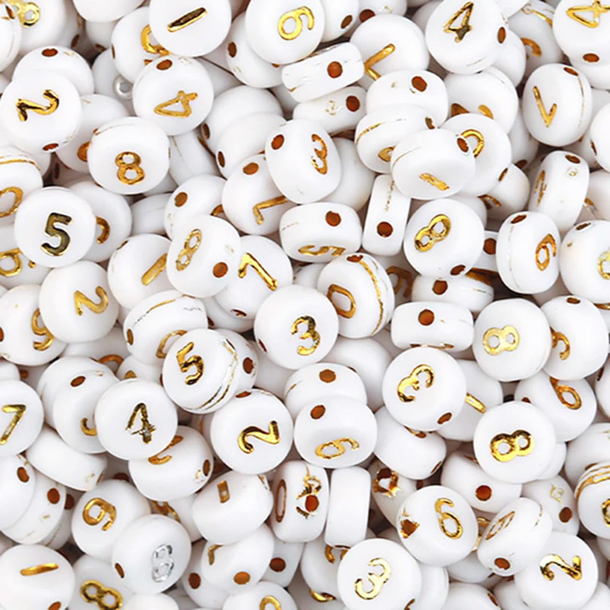 HUIOYG 100Pcs Acrylic Flat Letter Beads Alphabet Spacer Loose Bead for DIY Jewelry