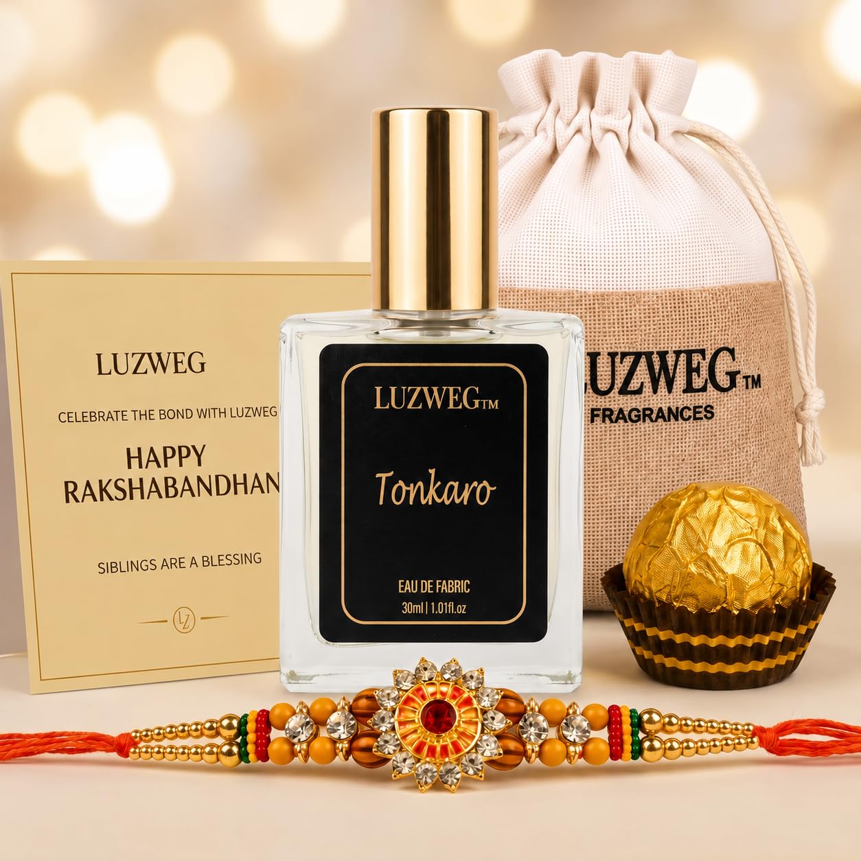 Timeless Bond Rakhi Gift Set | Designer Rakhi with TONKARO Fresh & Citrus Perfume| Premium Raksha Bandhan Gift for Brother | Long Lasting Unisex Fragrance-image-10