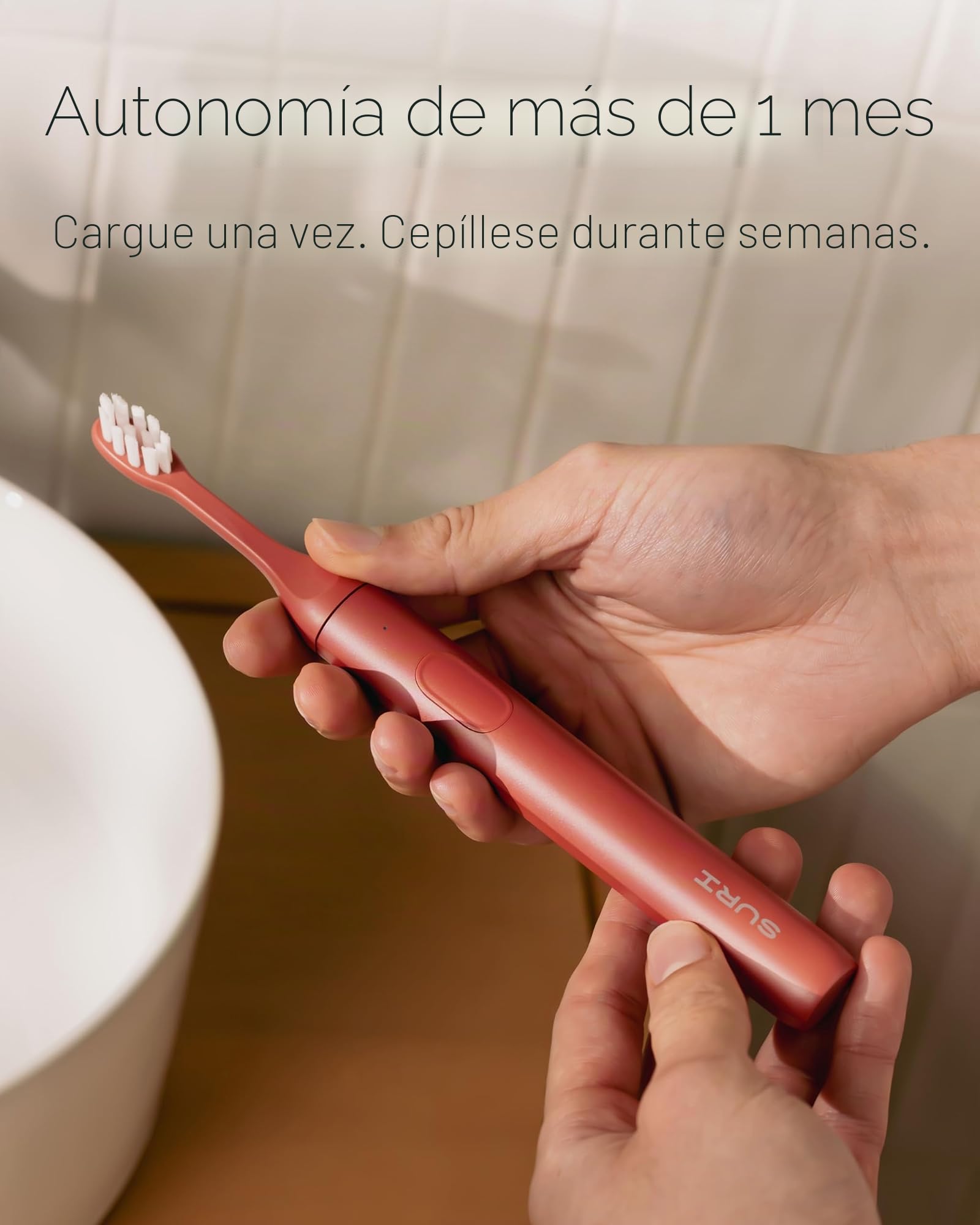SURI 2.0 Cepillo de dientes eléctrico sónico con sensor de presión | 1 mes + batería | Clasificación número 1 del Reino Unido | Cepillo de dientes eléctrico para adultos | Cepillos de dientes sónicos