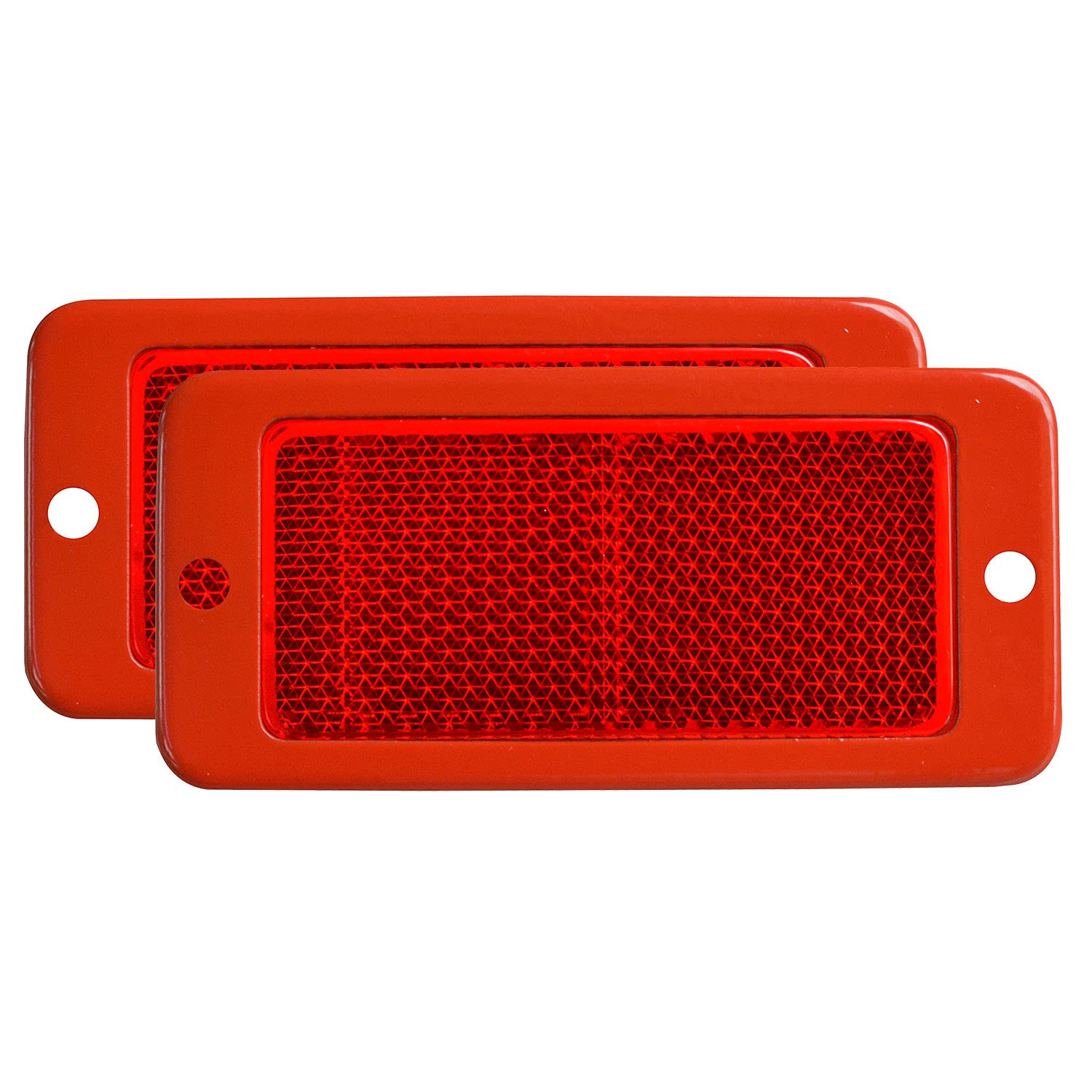 Allpartssource Mudguard Reflector Suitable for Trucks, Trailers, Buses, Earthmovers Universal Application with Steel Frame - Red (Set of 2 Pcs)-image-8