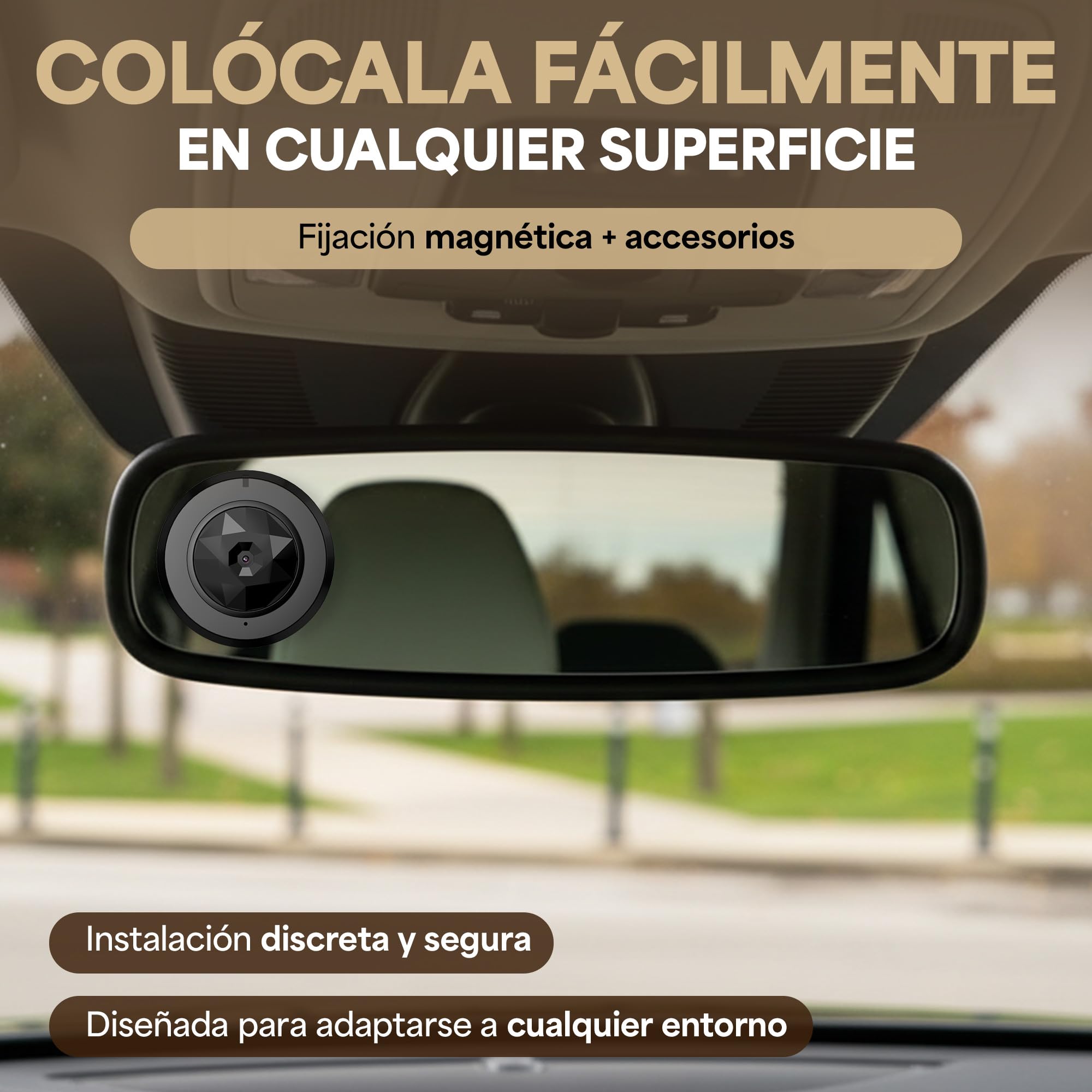 Cámara Espía Mini + Micro SD 32GB WiFi Full HD 1080P con Visión Nocturna Infrarroja – Grabación en Bucle, Detección de Movimiento, Batería Recargable, Imán Incorporado
