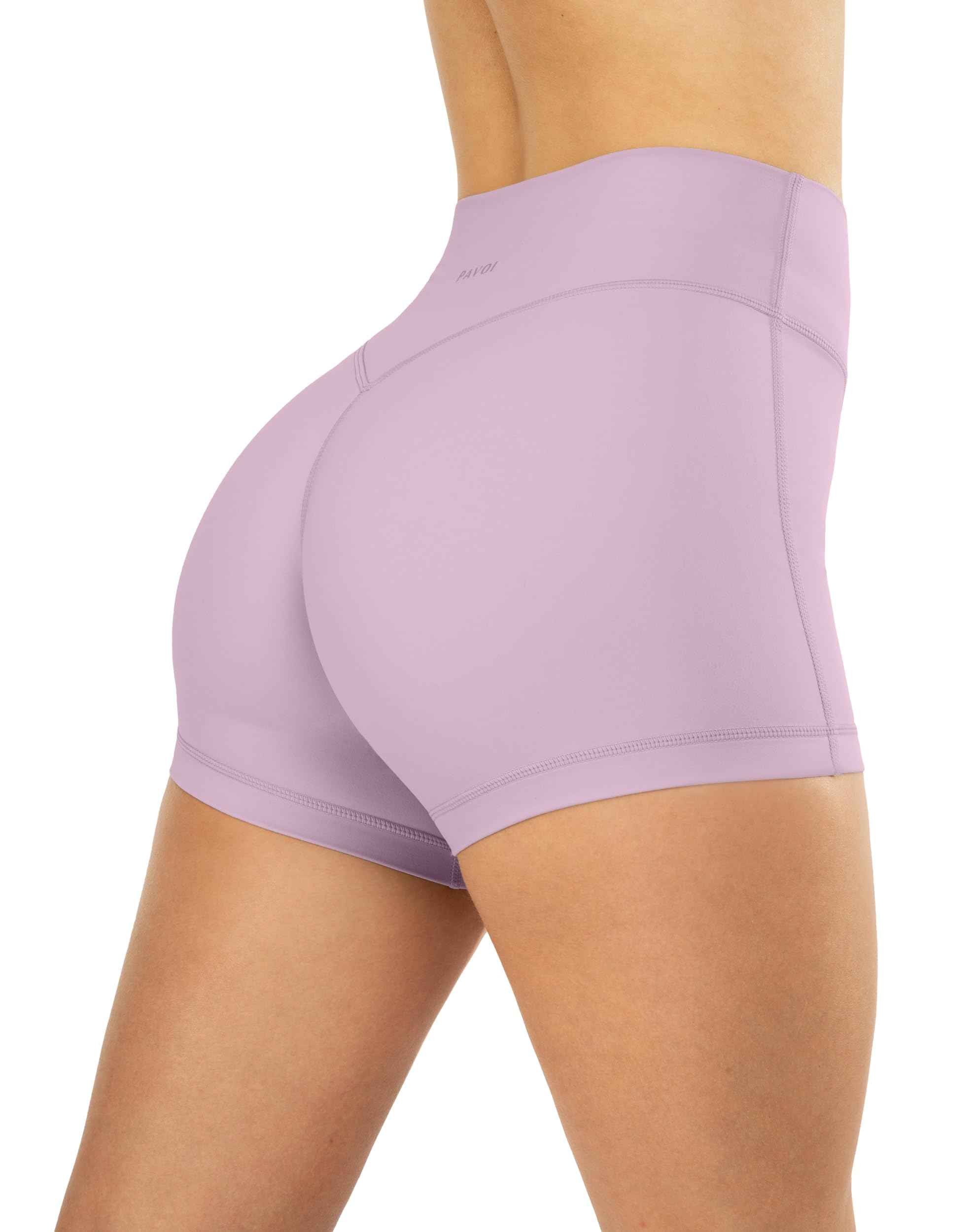 PAVOI ACTIVE Yoga Shorts for Women High Waisted Gym Shorts Buttery Soft Biker Workout Shorts 4" & 6" Compression Fit