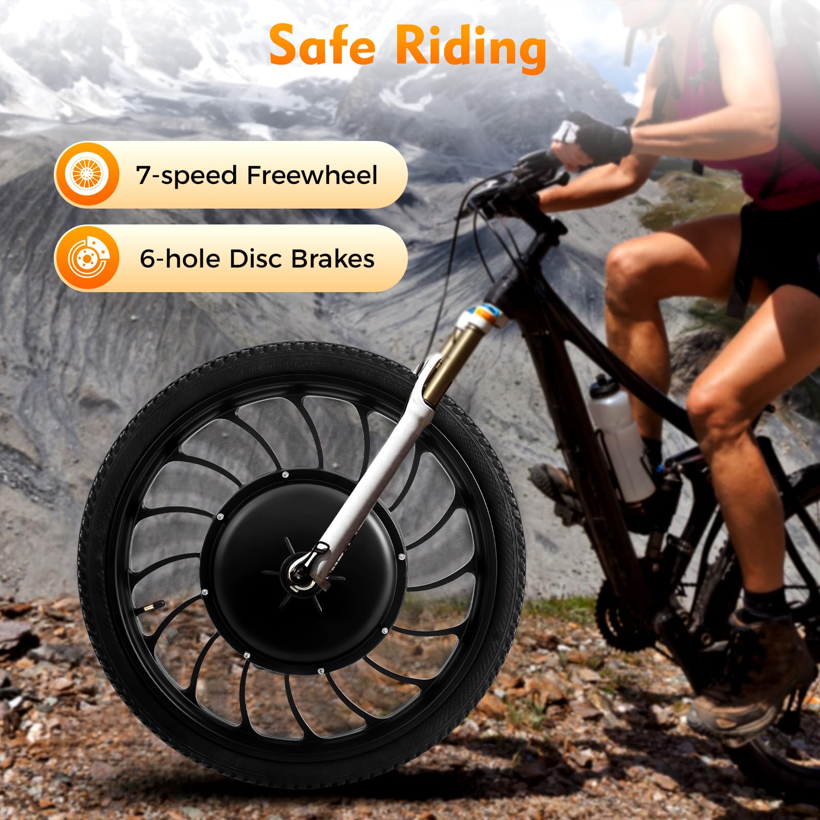 モーターホイール　20インチ 20 Inch 48V 500W 750W 1000W Gear Hub Motor 25 35 Km/H 20x4.0 Fat