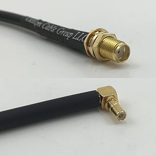 6 inch RG188 SMA FEMALE to SSMB Male Angle Pigtail Jumper RF coaxial cable 50ohm Quick USA Shipping