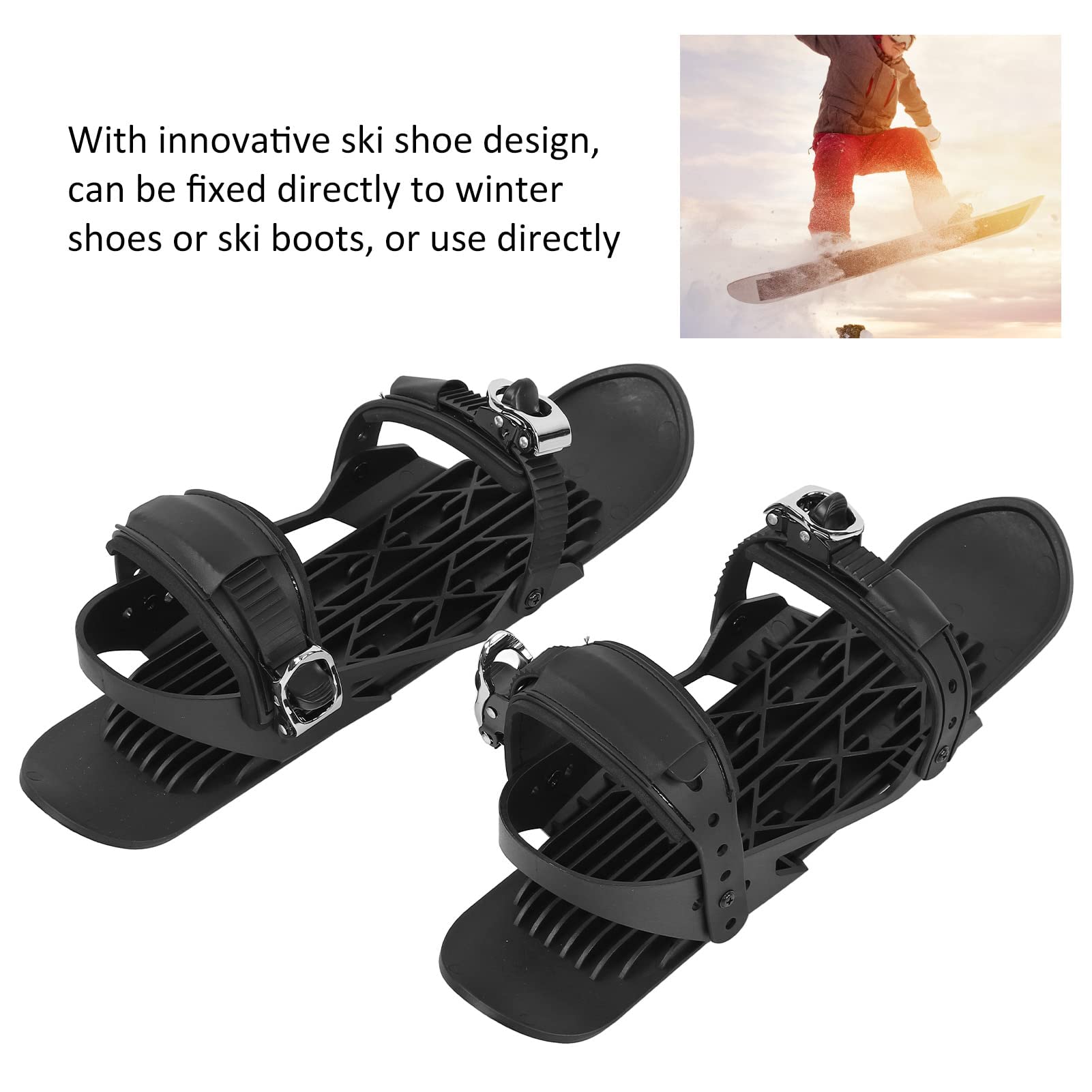 VGEBY Mini Patines de Esquí Zapatos de Esquí Patineta de Nieve Zapato de Snowblades Fijaciones para Deportes de Invierno Al Aire Libre Sportinggoods Esquí Sportinggoods Esquí
