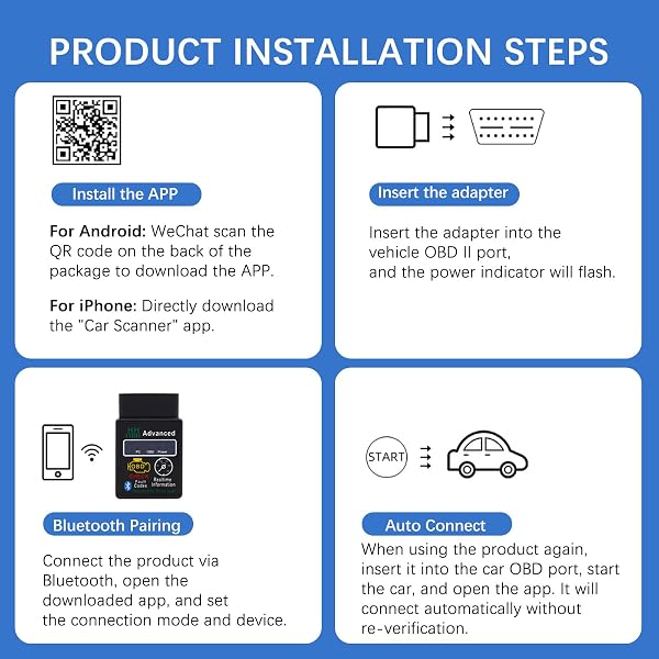 OBD2 WiFi ELM327 Scanner Diagnostico Auto, Lettore OBD2 per Diagnosi Veicolare, Computer Diagnostico Multi Marche compatibile con iOS Android Windows, Legge/Cancella Codici DTC per Auto 12V Post 1996 - 5