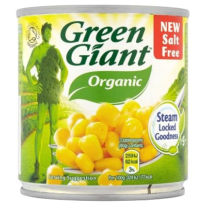 Green Giant Organic Sweetcorn Salt Free 