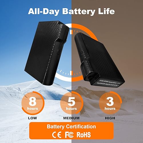 Miniatura 3 de Guantes calefactados para hombres y mujeres guantes calefactados con batería para pantalla táctil impermeables guantes de esquí de calefacción