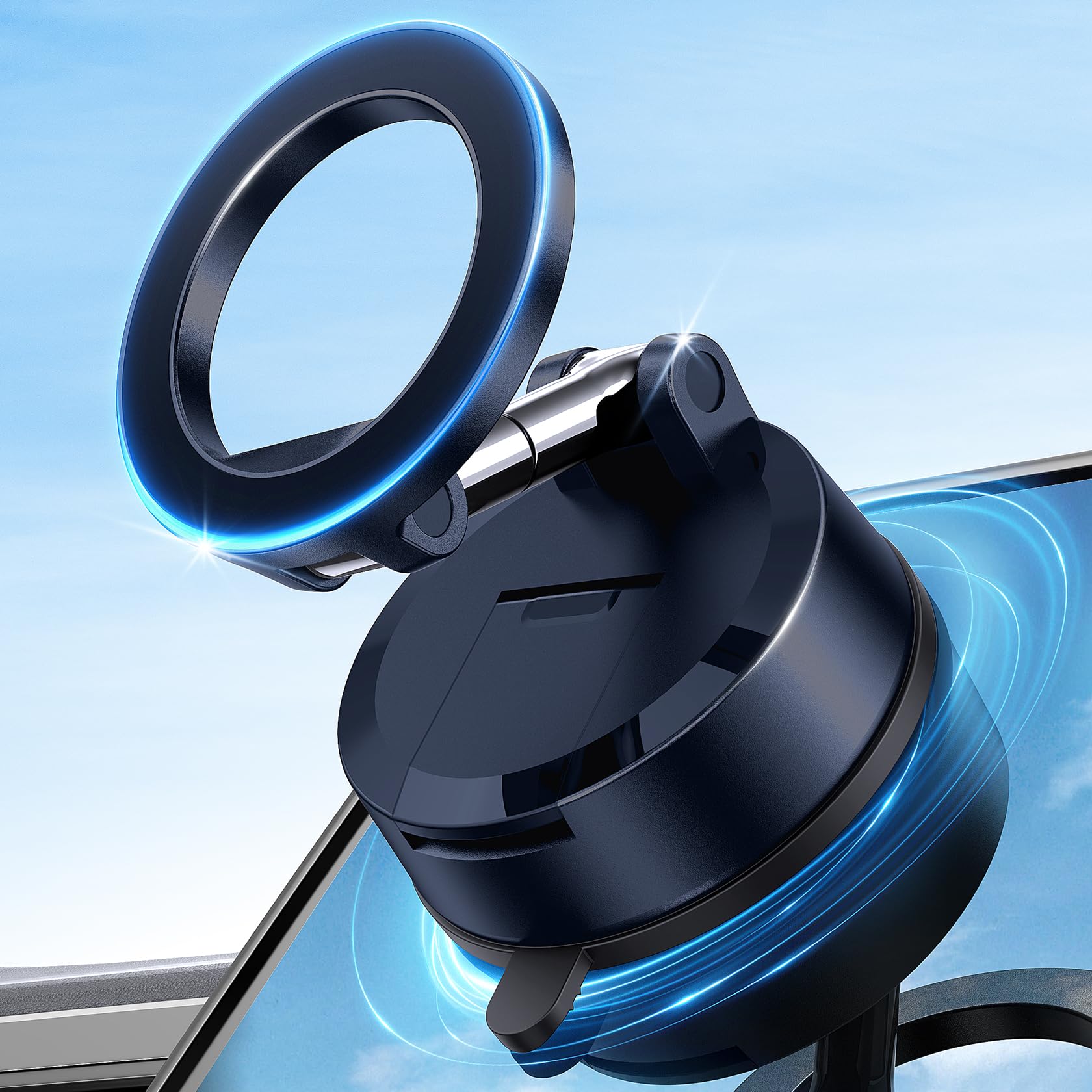 MOKPR für Magsafe Autohalterung, Handyhalterung Auto für Magsafe Handyhalterung Auto Magnet für iPhone Handy Halterung Instrumententafel/Windschutzscheibe für iPhone 16/15/14/13/12