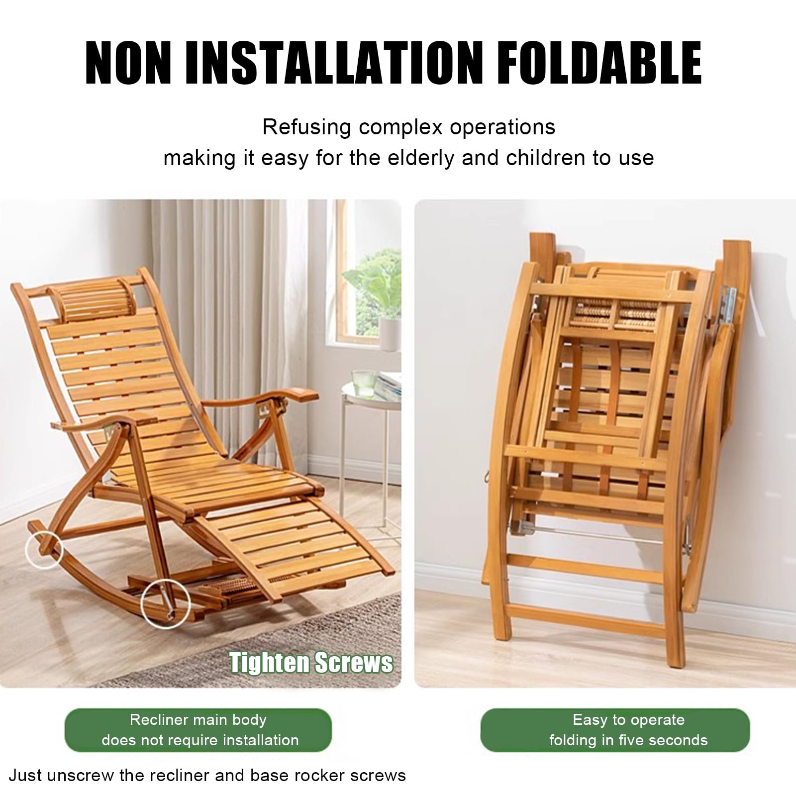 バンブー製折りたたみダイニングチェア ハイチェア 竹製 ハイスツール