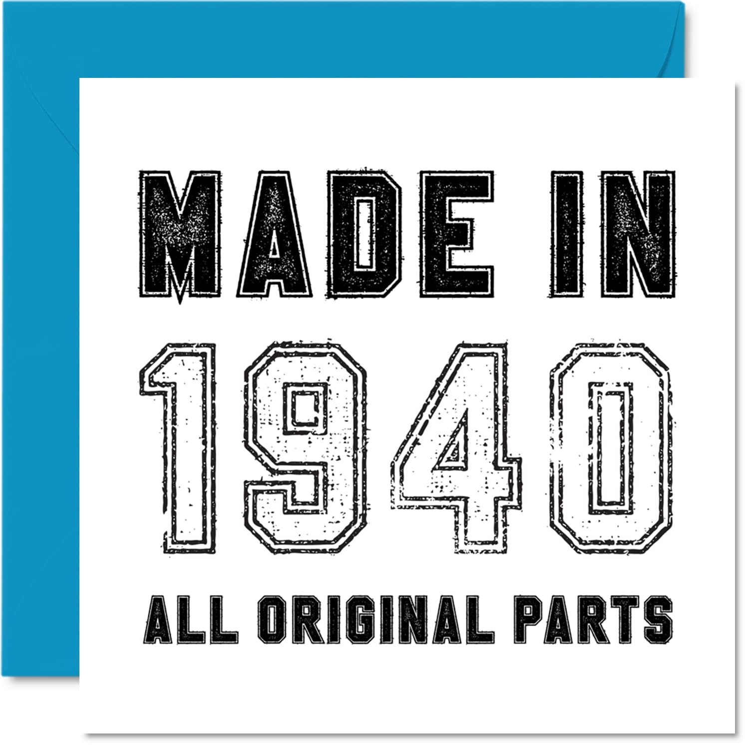 86th Birthday Card for Men Women Him Her - Made in 1940 All Original Parts - Funny Birthday Card for Great Grandad Nan Grandma, 145mm Humour Greeting Cards