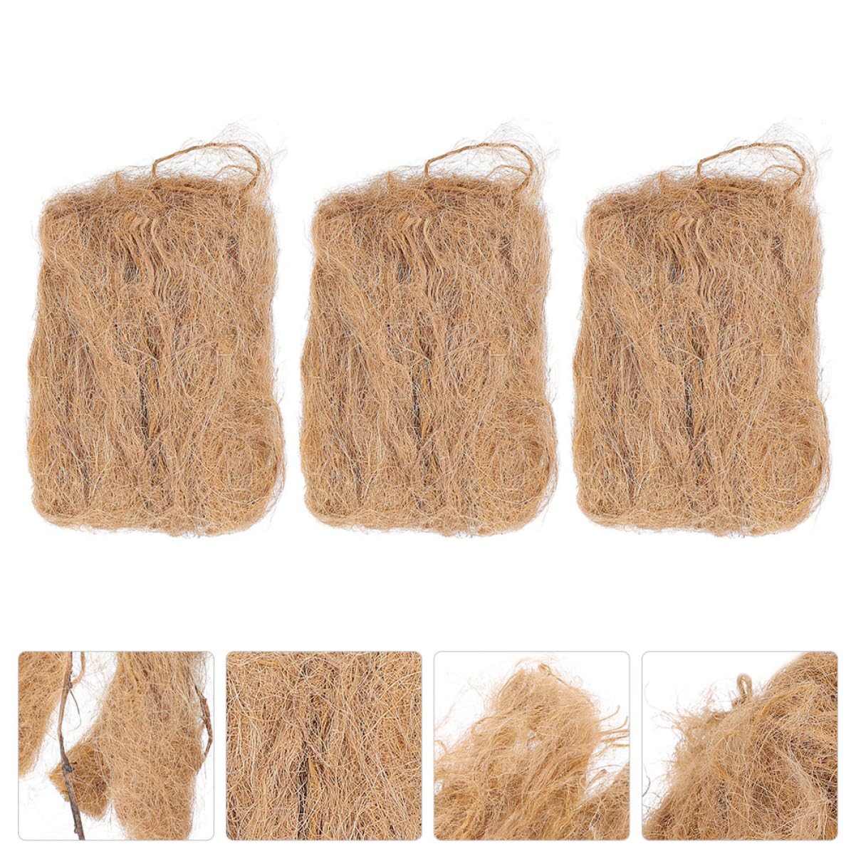 TOYANDONA 4 Ensembles Soie De Jute - Accessoire De Camping Accessoire Allume-Flamme Extérieur Allume-feu Pratique Approvisionnement Outil De Feu Light Brown 3 Pièces * 4