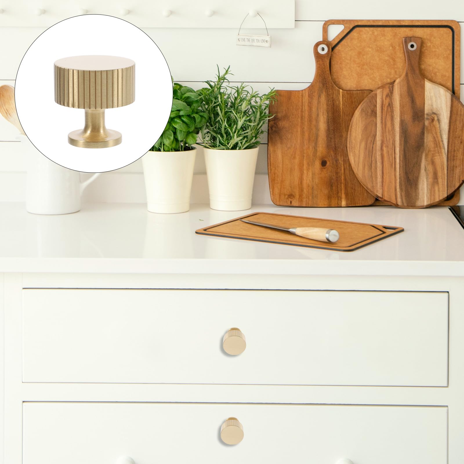 Pomelli per Mobili in Ottone 5 Pezzi Manopole Rotonde per Cassettiere e Armadi da Cucina Stile Europeo Montaggio Semplice per Porte e Mobili