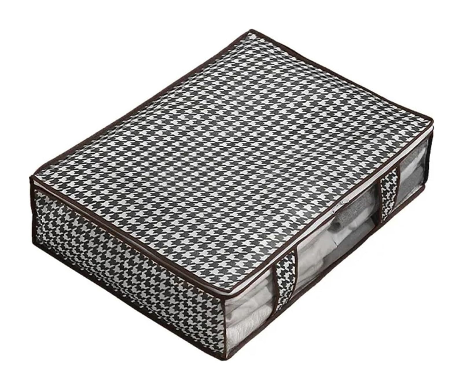 FCfpxwtz Clothes Storage Bags, Underbed Storage Boxes Black Multiple Sizes Large Capacity Clothes Quilt Moisture Proof(Black B,L)