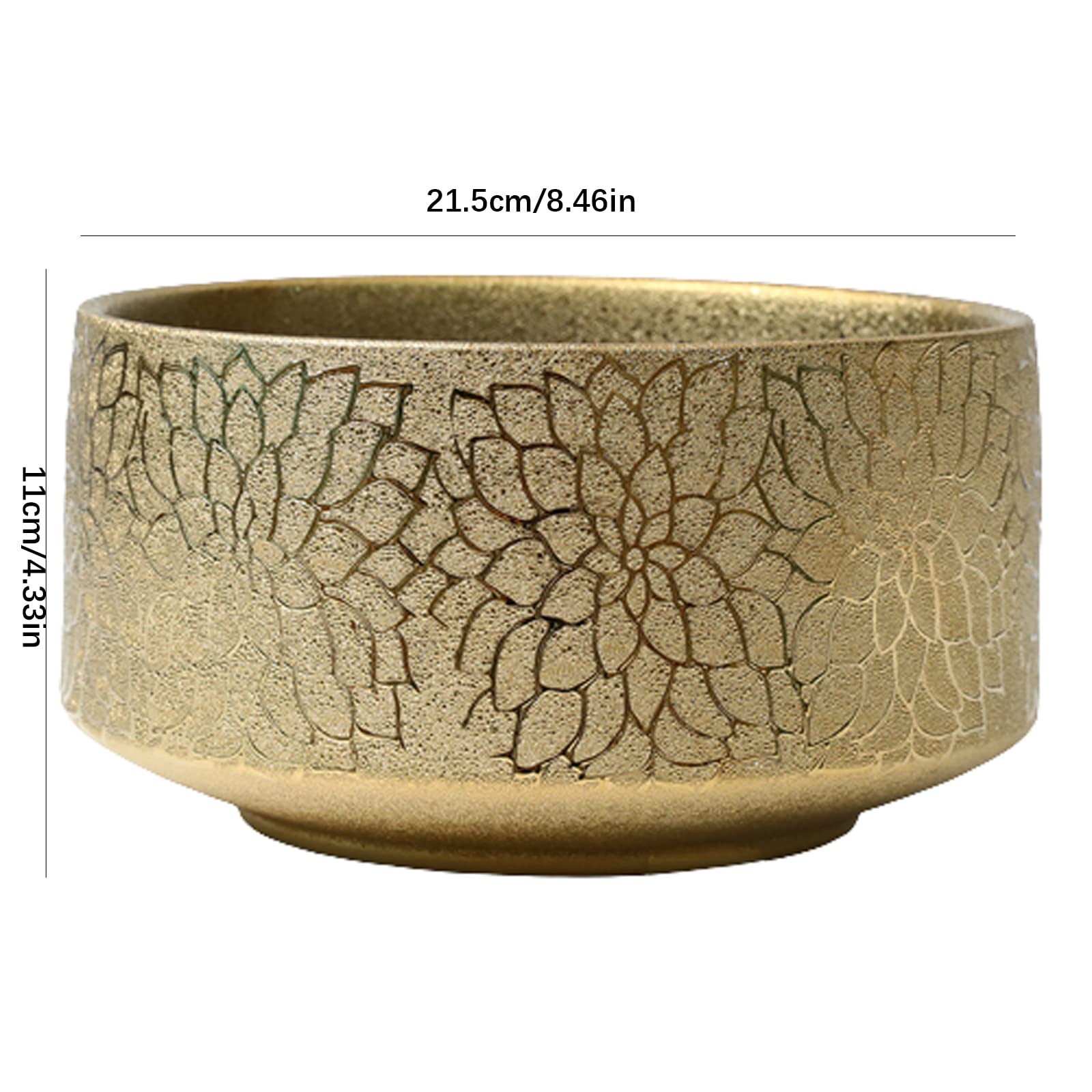 Vasi da Giardino Vaso Phalaenopsis di Lusso in Ceramica Leggera, Vaso da Fiori in Stile Cinese con Foro di drenaggio e Vassoio in plastica per la Decorazione Domestica