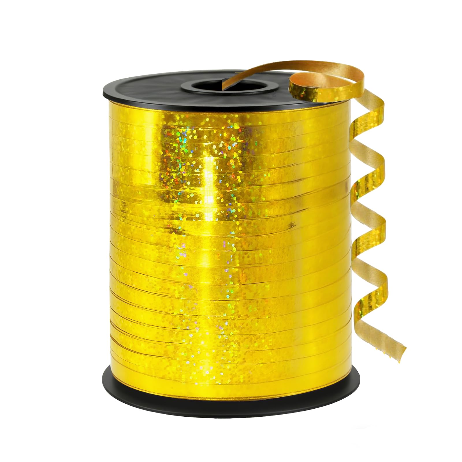 Cinta rizadora láser dorada de 500 yardas, cintas rizadas holográficas de 1/5 pulgadas, cinta rizada brillante para envolver paquetes de regalos, fiestas, festivales, decoración de manualidades,