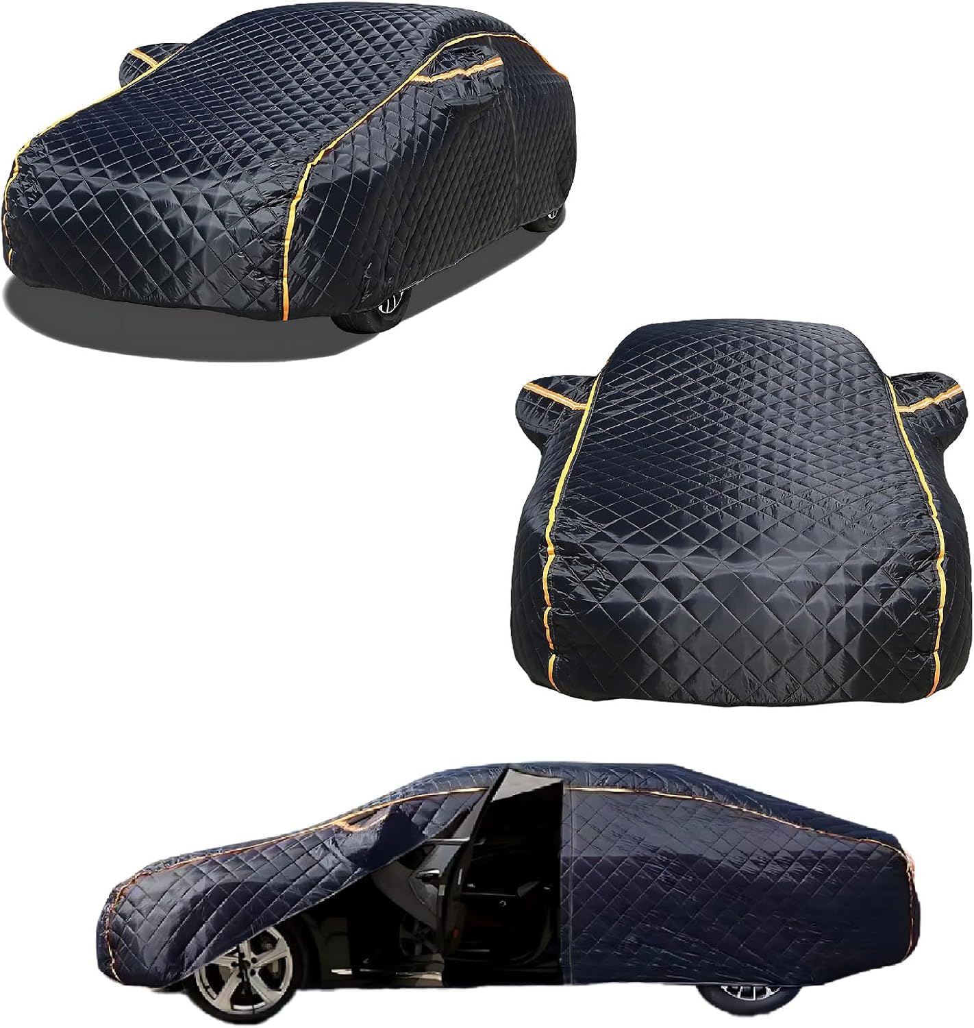Housse Voiture Exterieur Anti Grele pour Hyundai Kona 2024-2026 | Bâche Voiture Anti-Grêle 5 Couches en Coton Rembourré Imperméable Protection Neige Pluie UV Rayures,Tous Temps