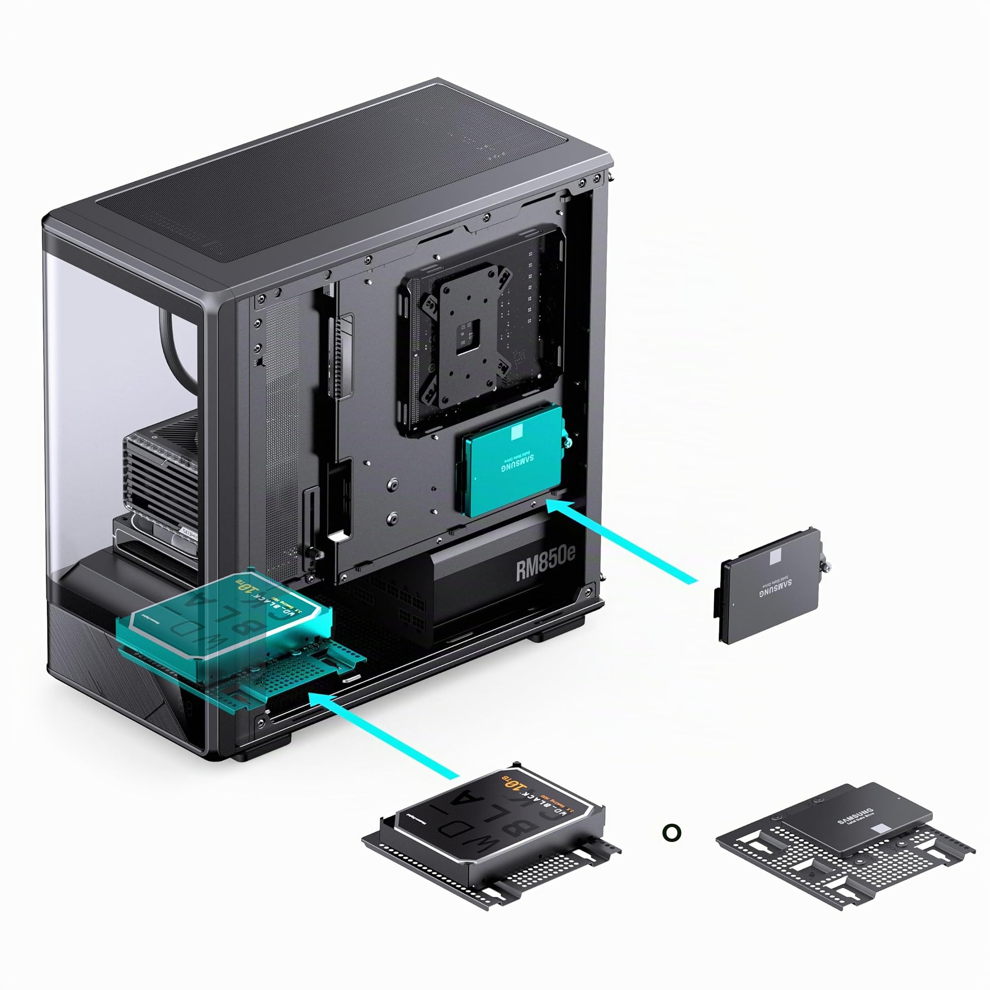 Jonsbo D200 Midi-Tower mATX Gaming Case - Black