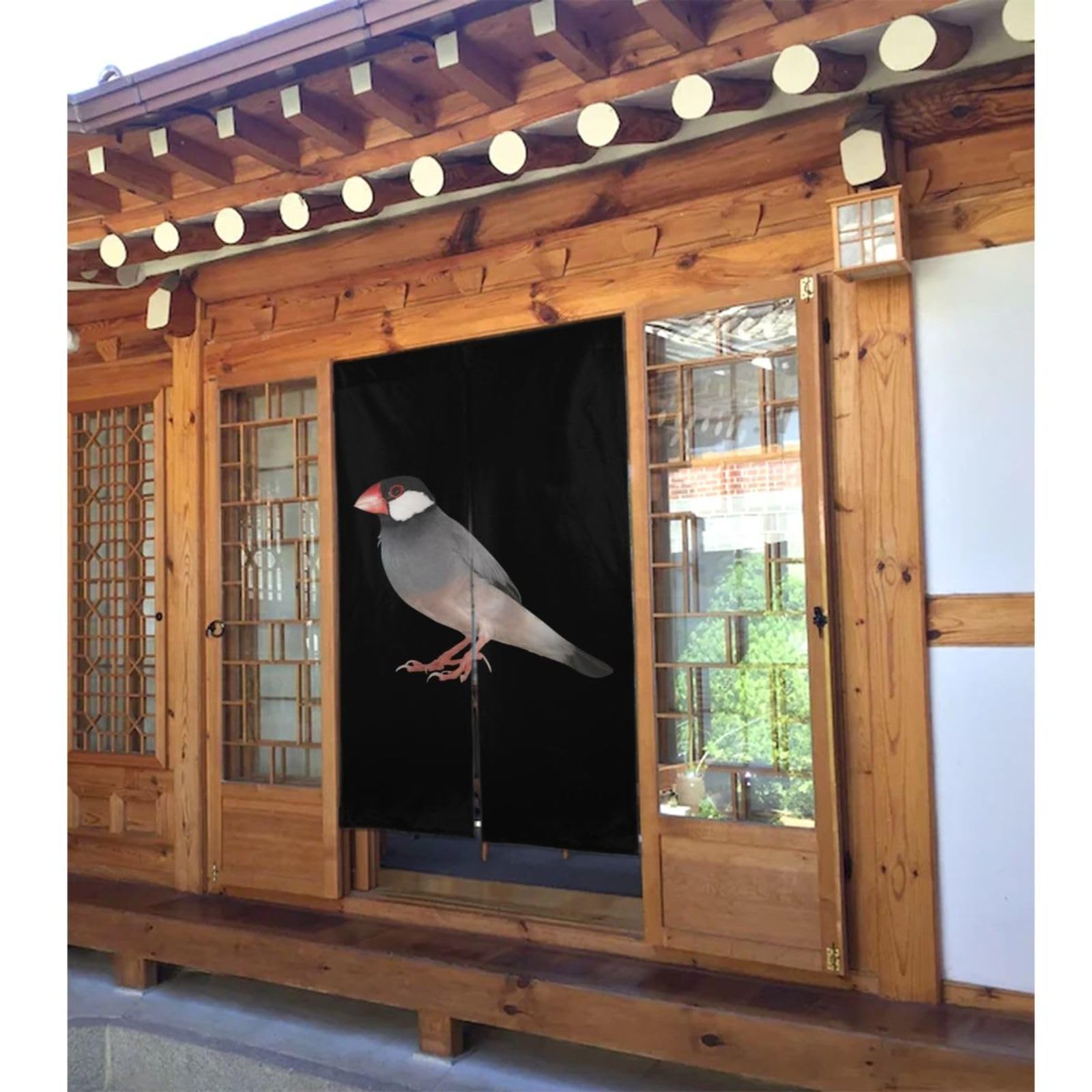 Amazon｜のれん 文鳥 鳥柄 洗える アニメ 暖簾 和風 目隠し 遮光