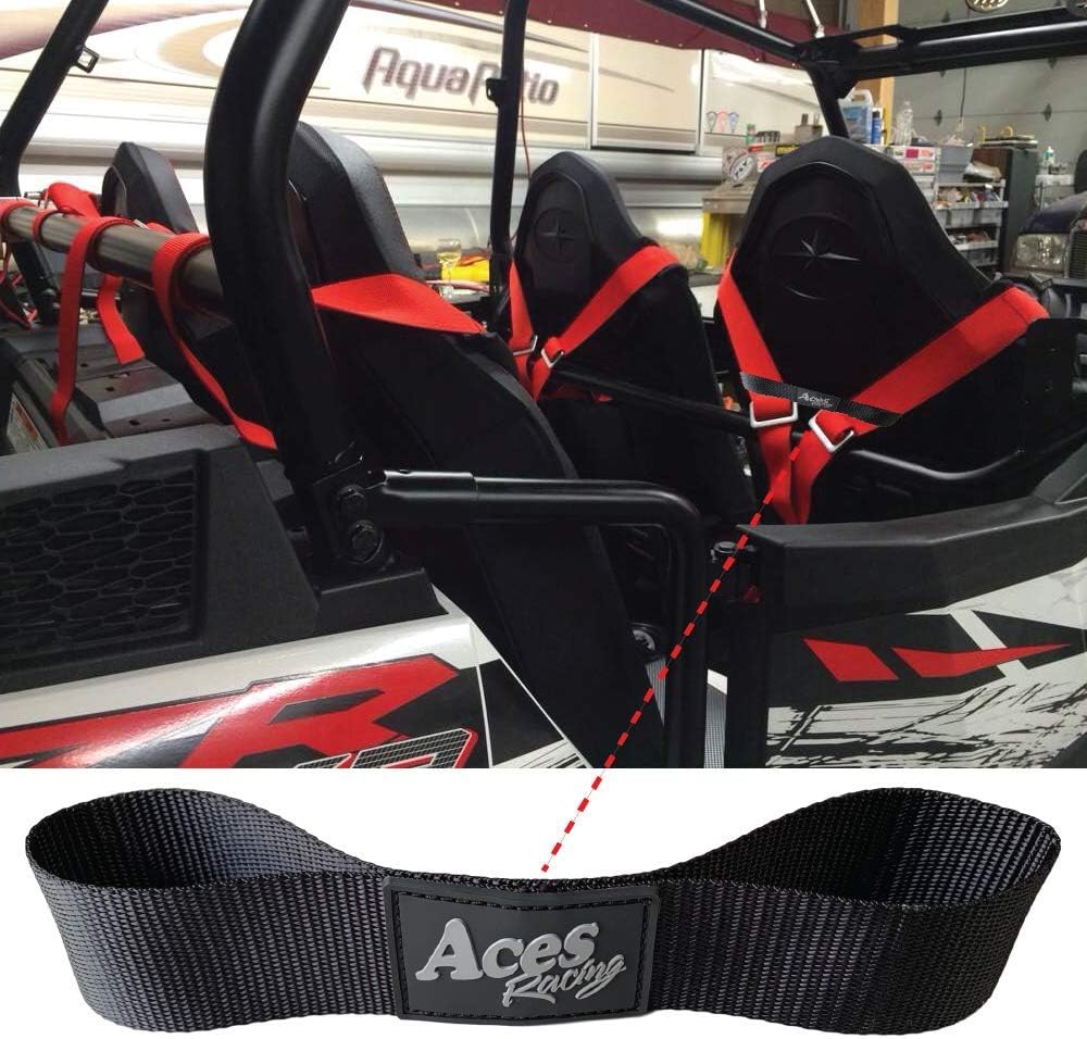 AAAA Aces Racing (Pair) 4 and 5 Point Harness Belt Holder/Strap (Black)
