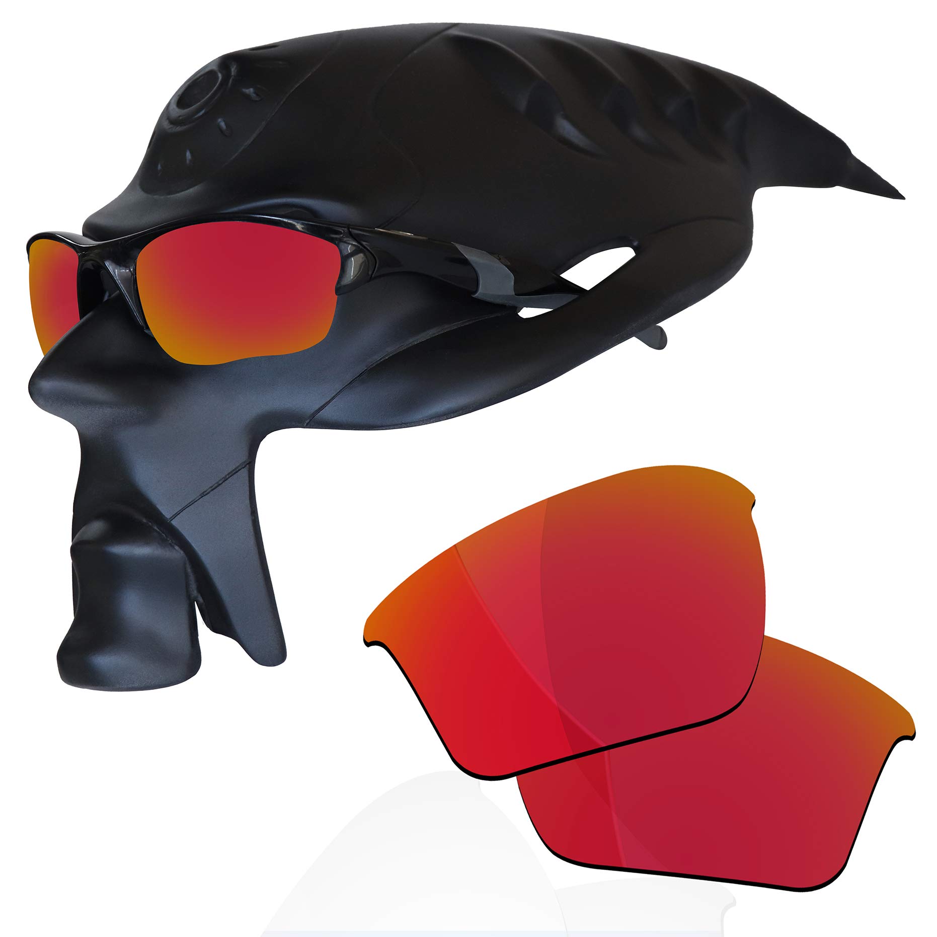RockShell Polarized Lenses Replacement for Oakley Half Jacket 2.0 XL OO9154 Sunglasses - Lava Red