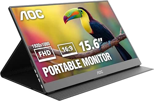 AOC 16T20 Portable Monitor 15.6" FHD 1080p IPS Display, USB-C