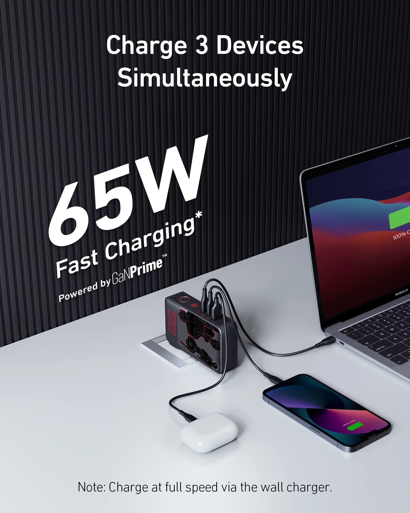 Anker 733 Power Bank (GaNPrime PowerCore 65W), 10,000mAh 30W USB-C