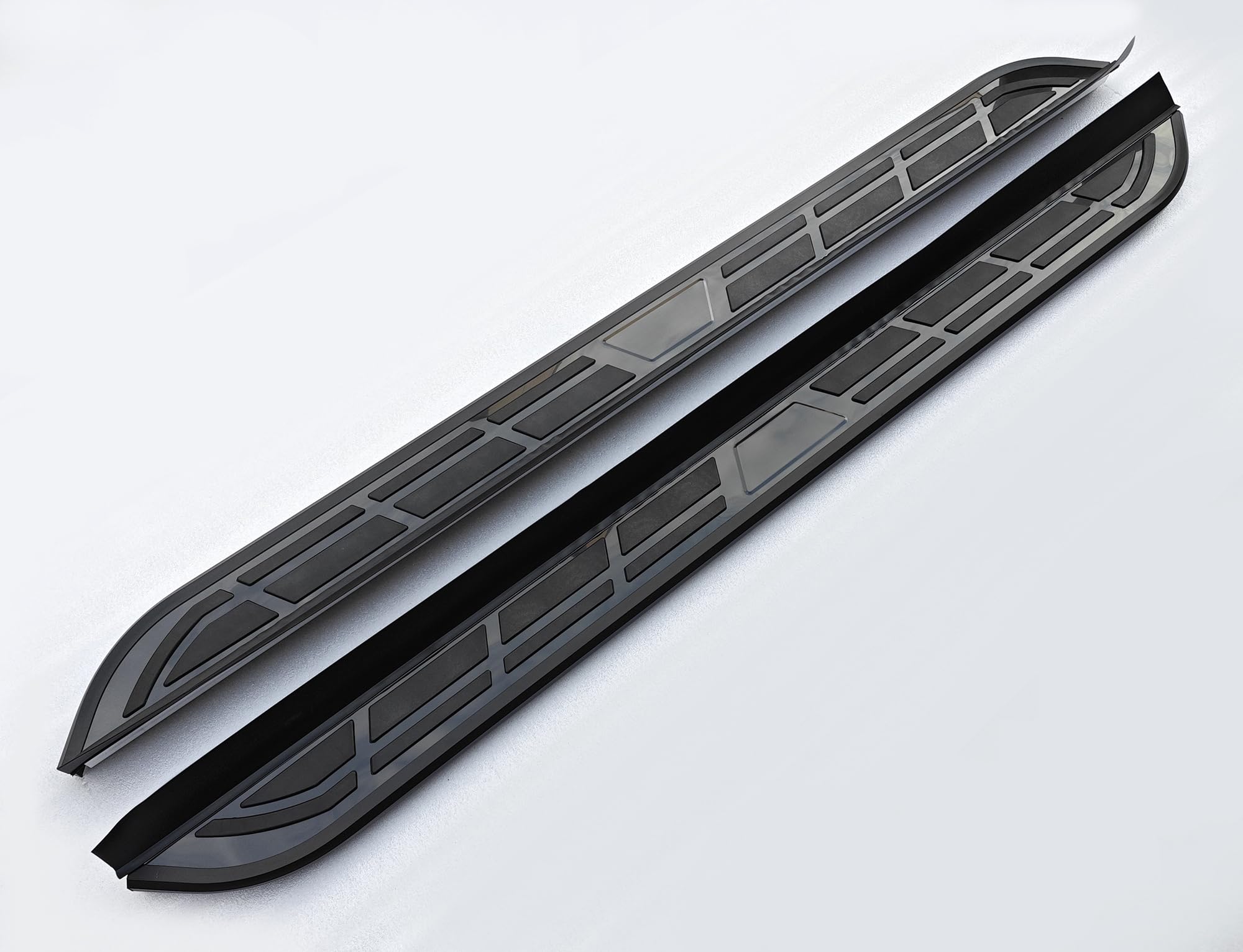 2Pcs Aluminum Running Boards Fixed Nerf Bars Side Steps With Bracket