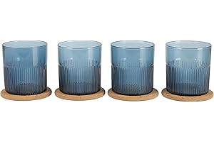 Lyon Sky 16 Piece Glassware Set: Captivating Blue Elegance for Every Occasion