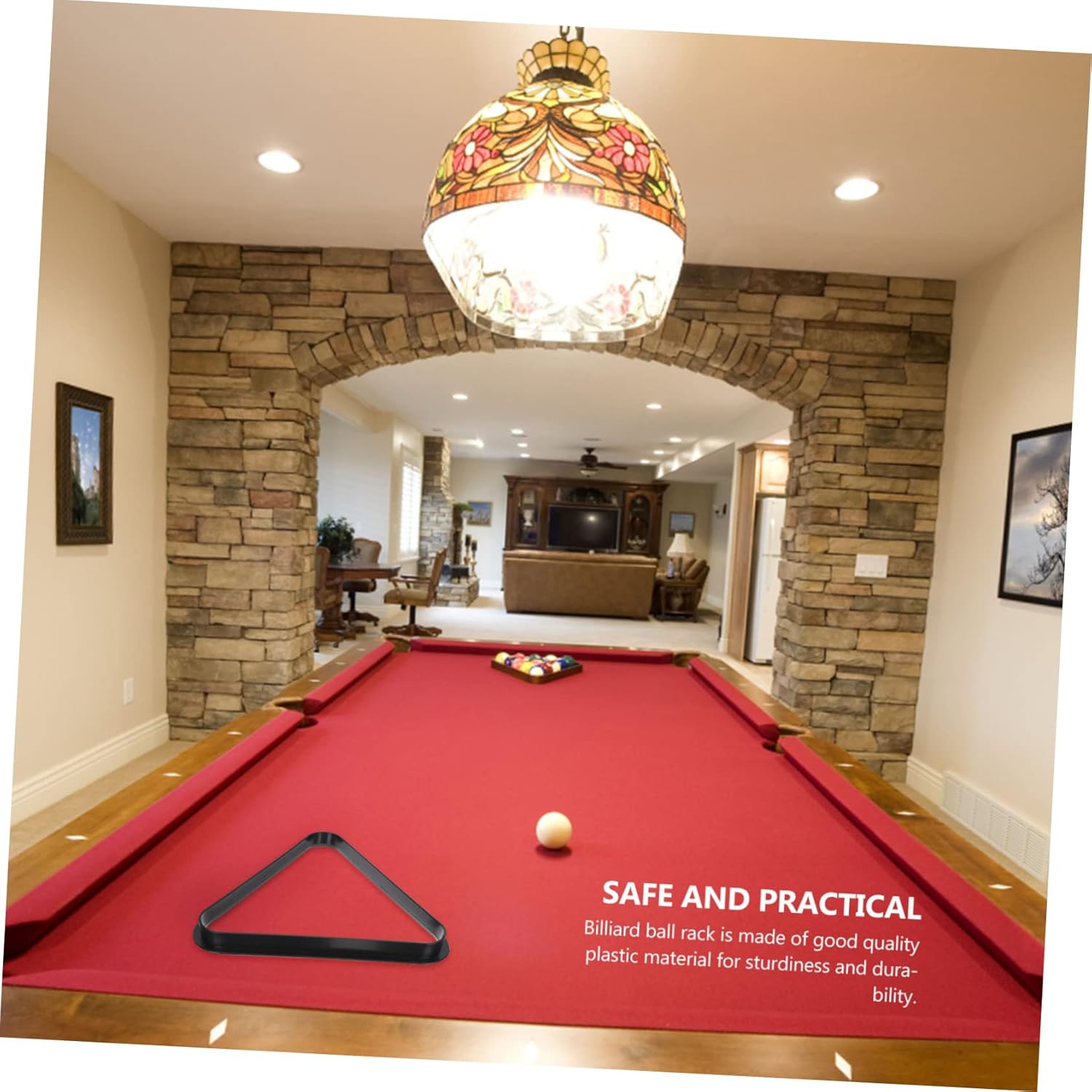 6pcs Billiard Racks Plastic Pool Triangle and Rack for Organized Pool Table Accessory for Home and Community Use