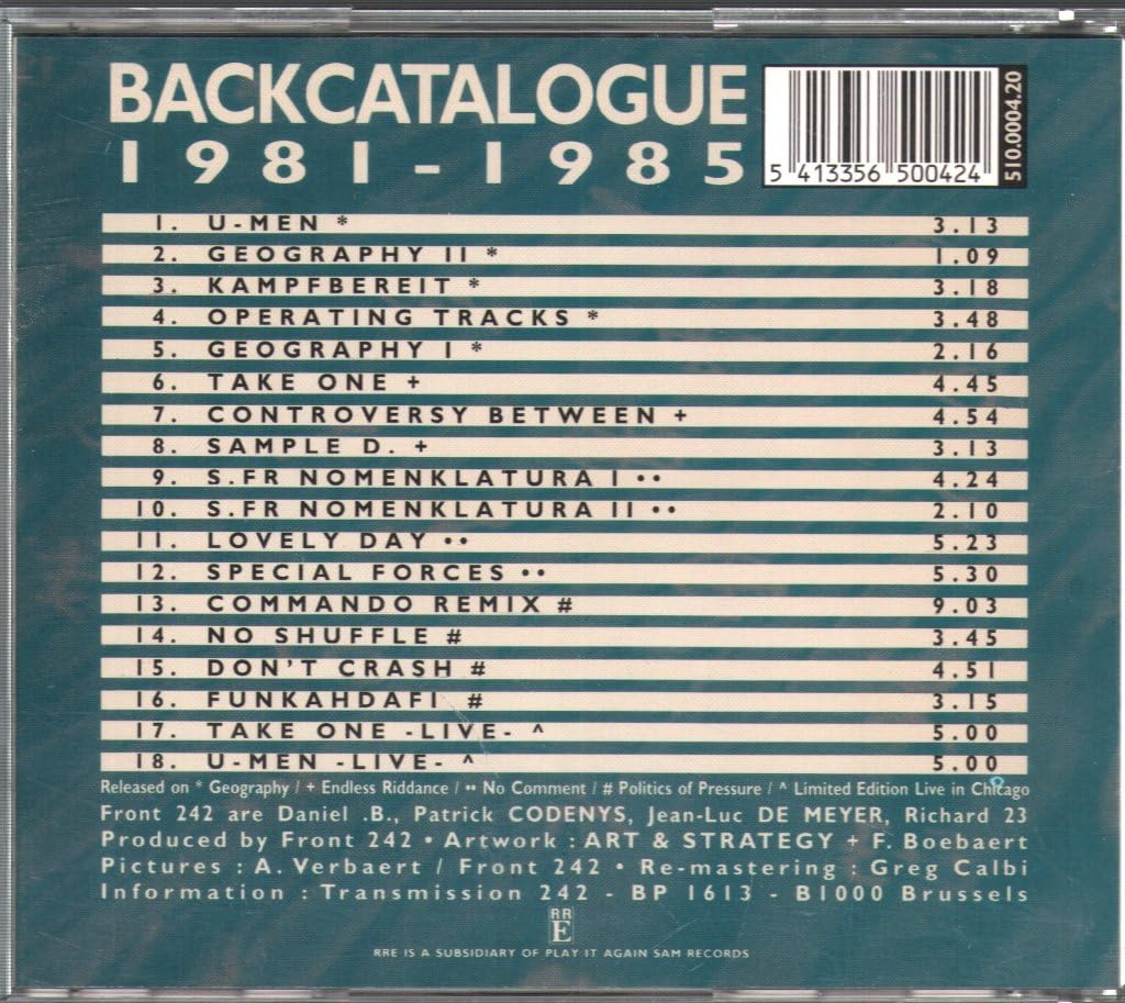 Back Catalogue