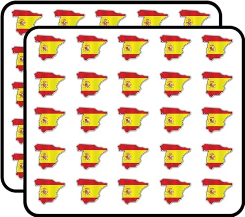 Adhesivo decorativo de la bandera del mundo del mapa de España para álbumes de recortes, calendarios, artes, manualidades infantiles, álbumes,