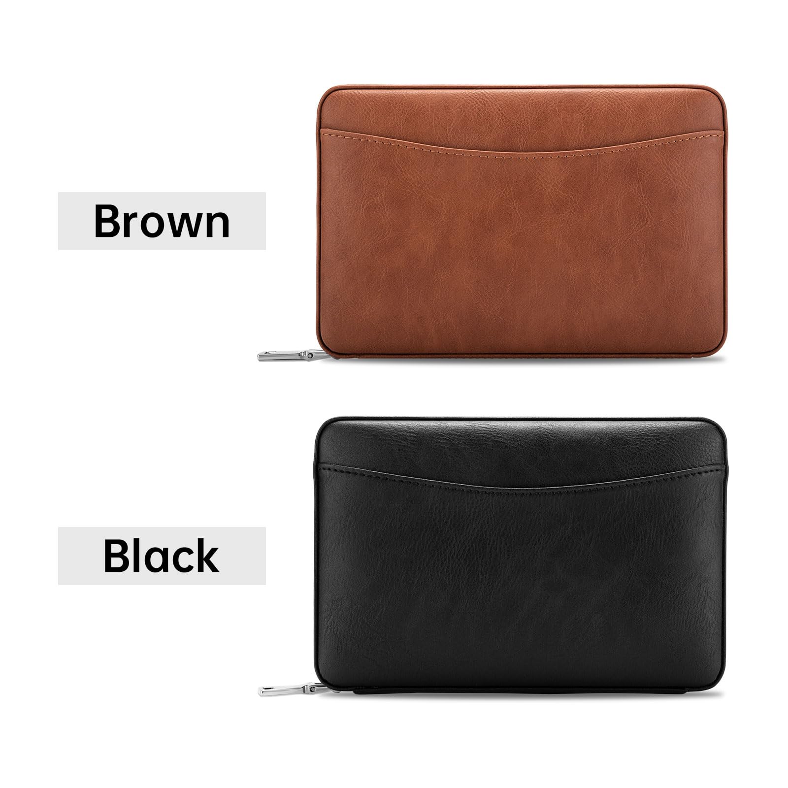 CIGARLOONG Portasigari in pelle portatile con interno in legno di cedro e umidificatore, contiene 6 sigari, ideale per appassionati di sigari (nero)