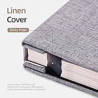 Vista 5 de Vienrose Álbum de fotos grande autoadhesivo para fotos de 4x6 8x10 10x12, álbum de recortes DIY, 40 páginas adhesivas con un bolígrafo metálico, Gris