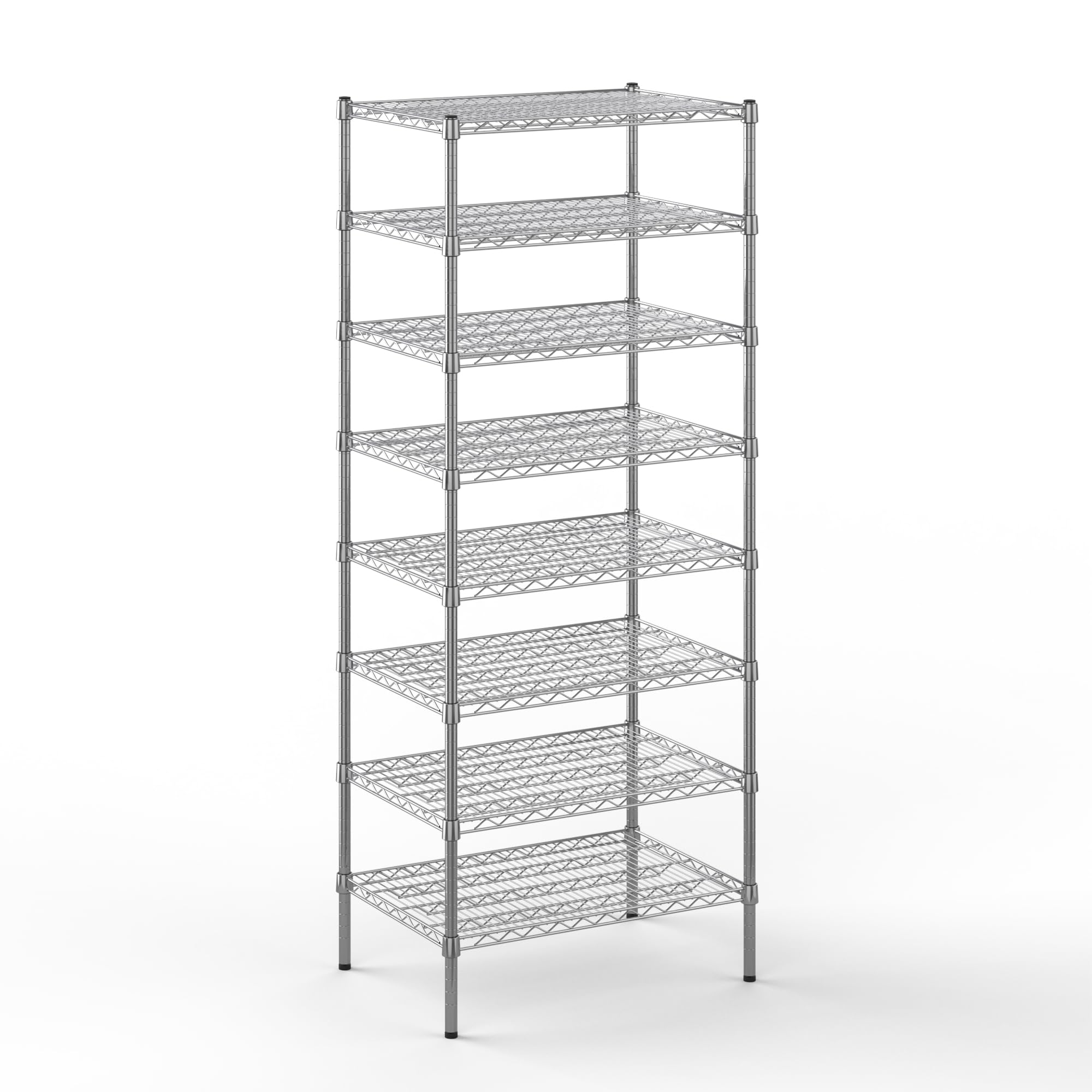 21" Deep x 30" Wide x 74" Height Wire Shelving Kit | 8-Tier | NSF Commercial Storage Rack Unit