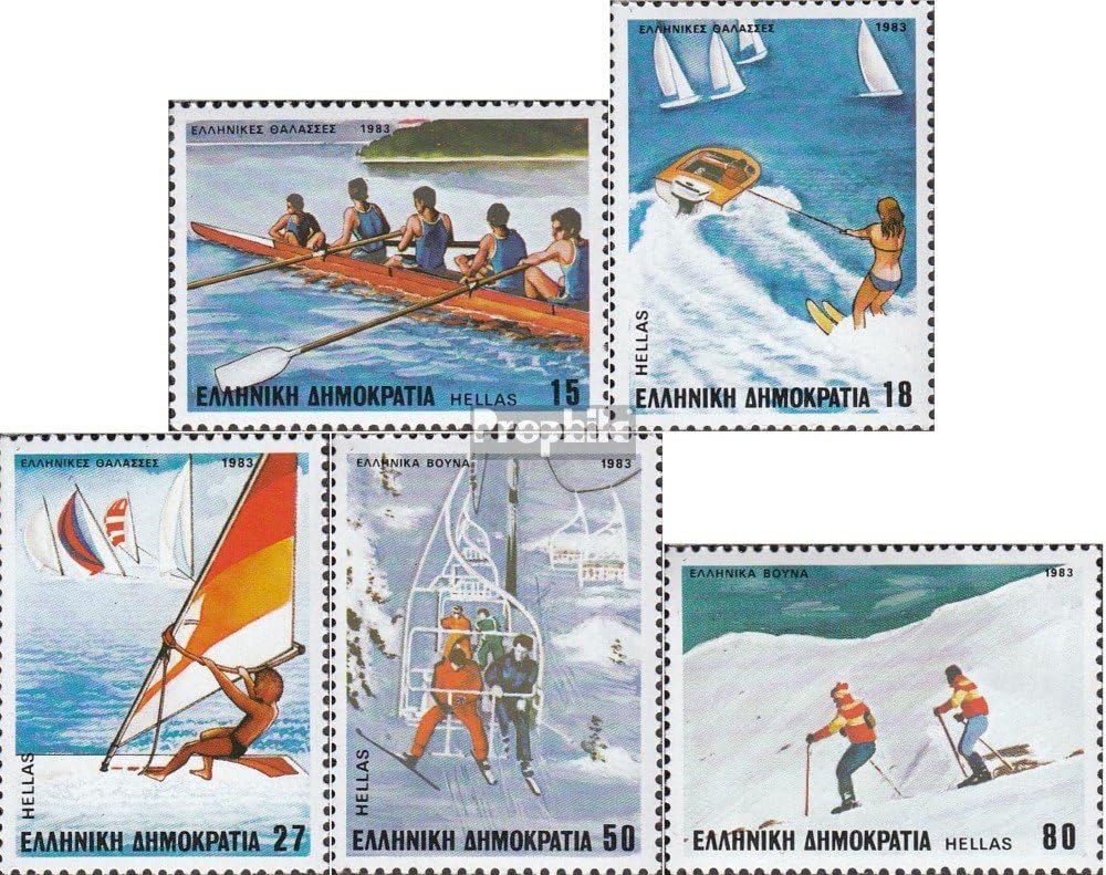 Greece 1515-1519 (Complete.Issue.) unmounted Mint/Never hinged ** MNH 1983 Sports (Stamps for Collectors) Water Sports (Swimming/Sailing…)