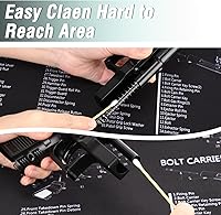 Vista 3 de BOOSTEADY Hisopos de limpieza de armas de algodón de 6 pulgadas con mango de bambú (Elige tu punta)