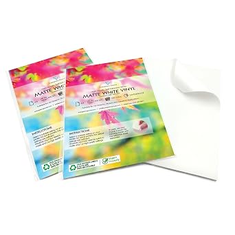 Evergreen Goods A4 Matte White Waterproof Vinyl Sticker Paper | 40 Sheets