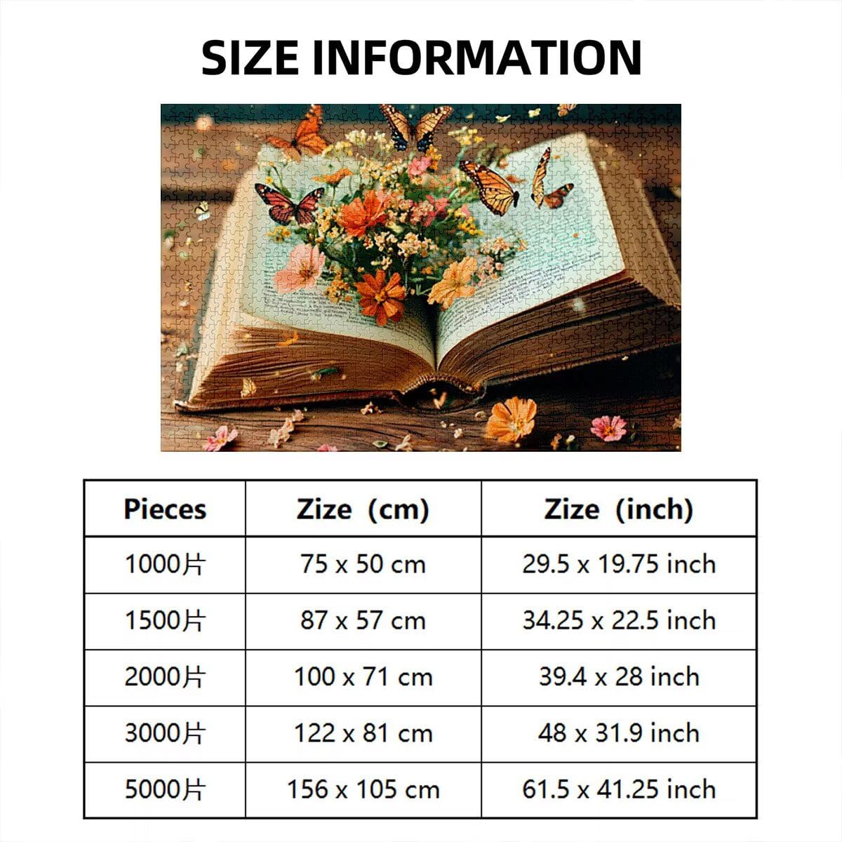 Puzzle 2000 elementów, magiczna książka puzzle dla dorosłych, gra edukacyjna z pudełkiem na prezent dla dorosłych, rodzinne gry edukacyjne, łamacz głowy na Boże Narodzenie dekoracje do domu, prezent