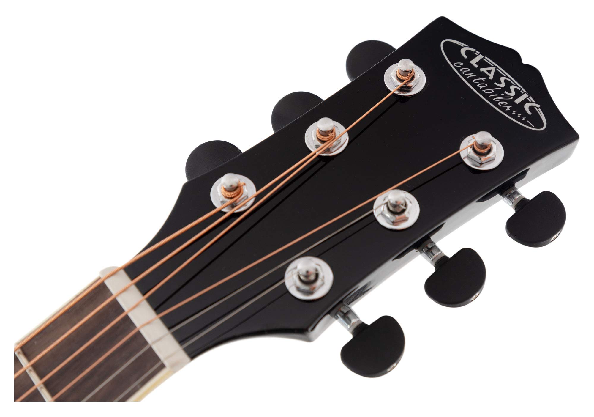 Classic Cantabile WS-20 BK "Songwriter Pro" Set, Chitarra, Serie Western | Costruzione dreadnought, 6 corde, Costruzione a coda di rondine (manico), X-bracing, Tavola armonica: abete, Scala: 650 mm