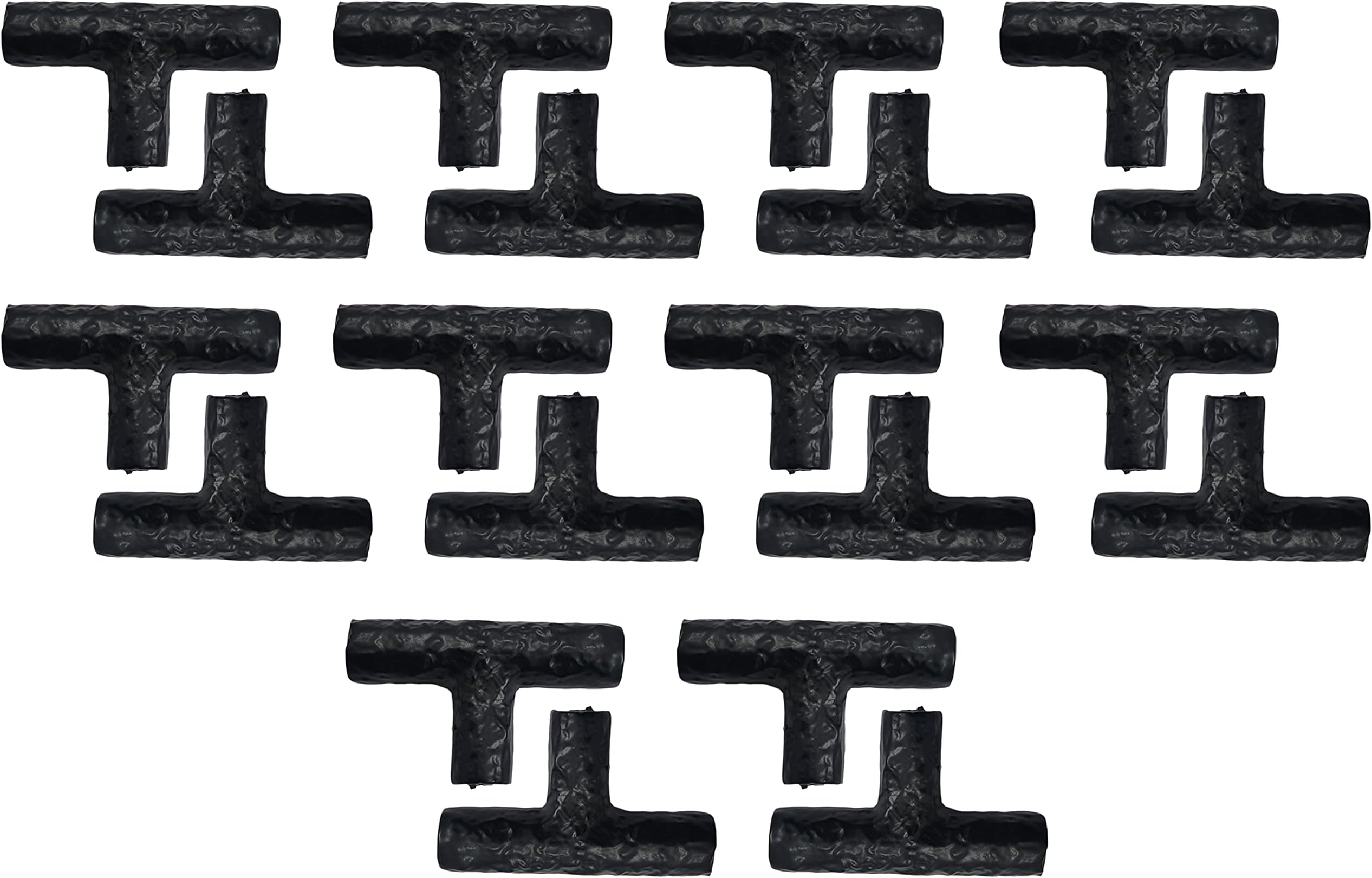 Adonai Hardware 2 Inch Tahan Antique Iron T Bar Handle Cabinet Knob (Supplied as 20 Pieces per Pack) - Matte Black Powder Coated