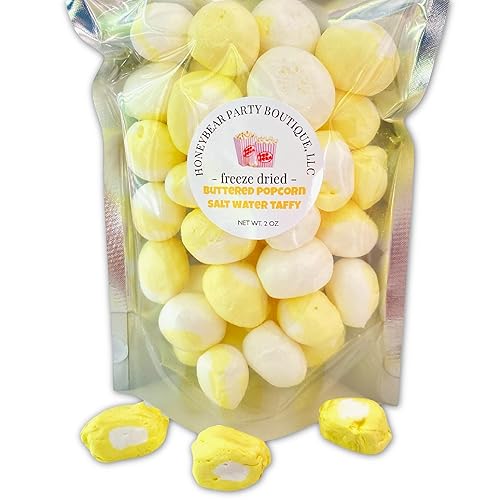 Caramelos liofilizados  sabor a caramelo de palomitas de maíz con mantequilla  caramelo de agua salada (bolsa de 2 onzas)