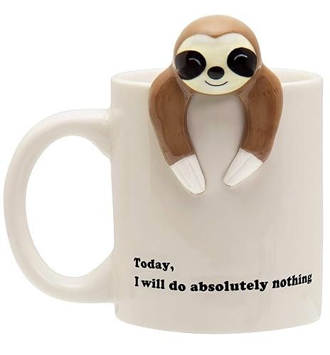 Decodyne Funny Sloth Coffee Mug - Cute Sloth Gifts For