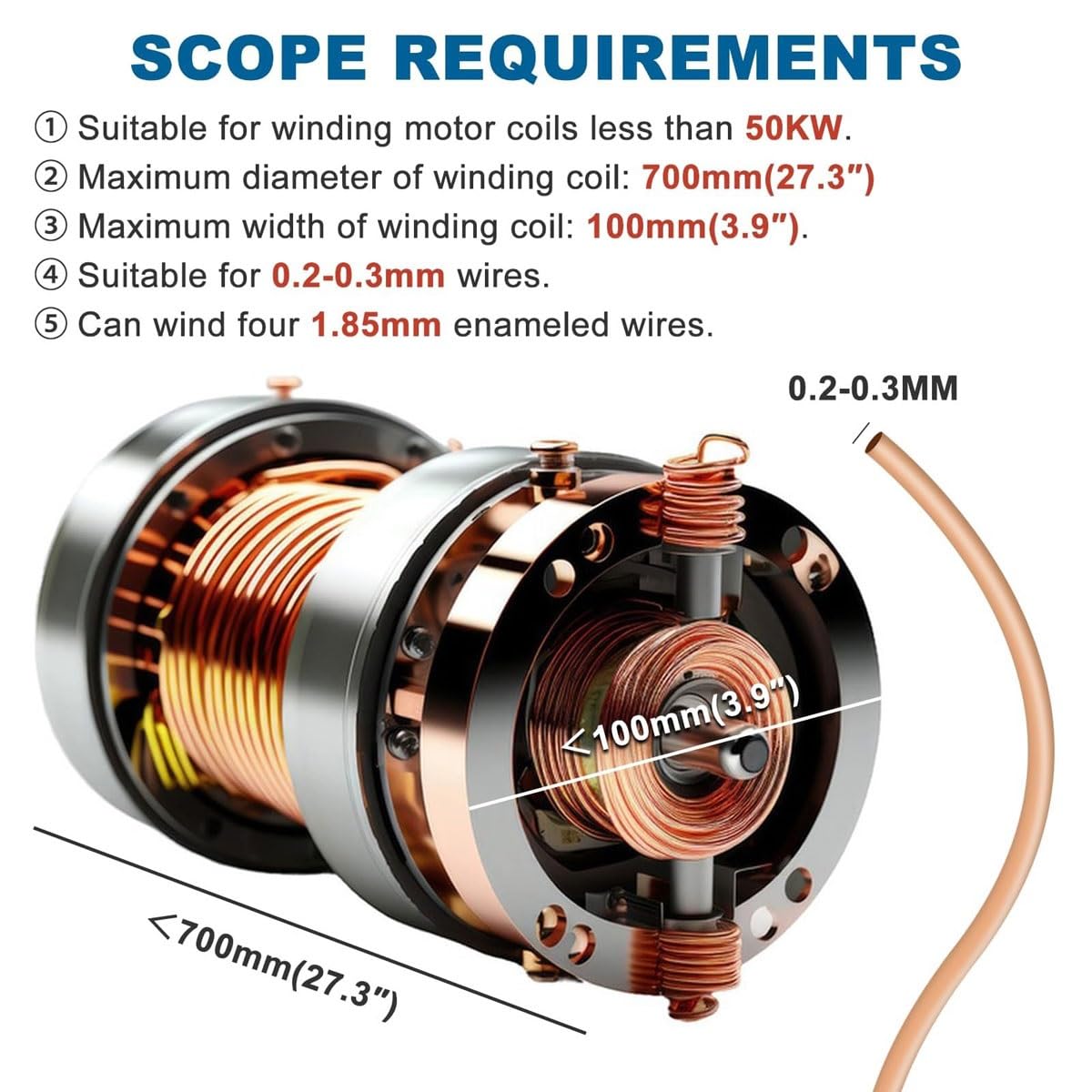 Bobinatrice automatica della bobina con controllo digitale e velocità regolabile per le bobine del motore