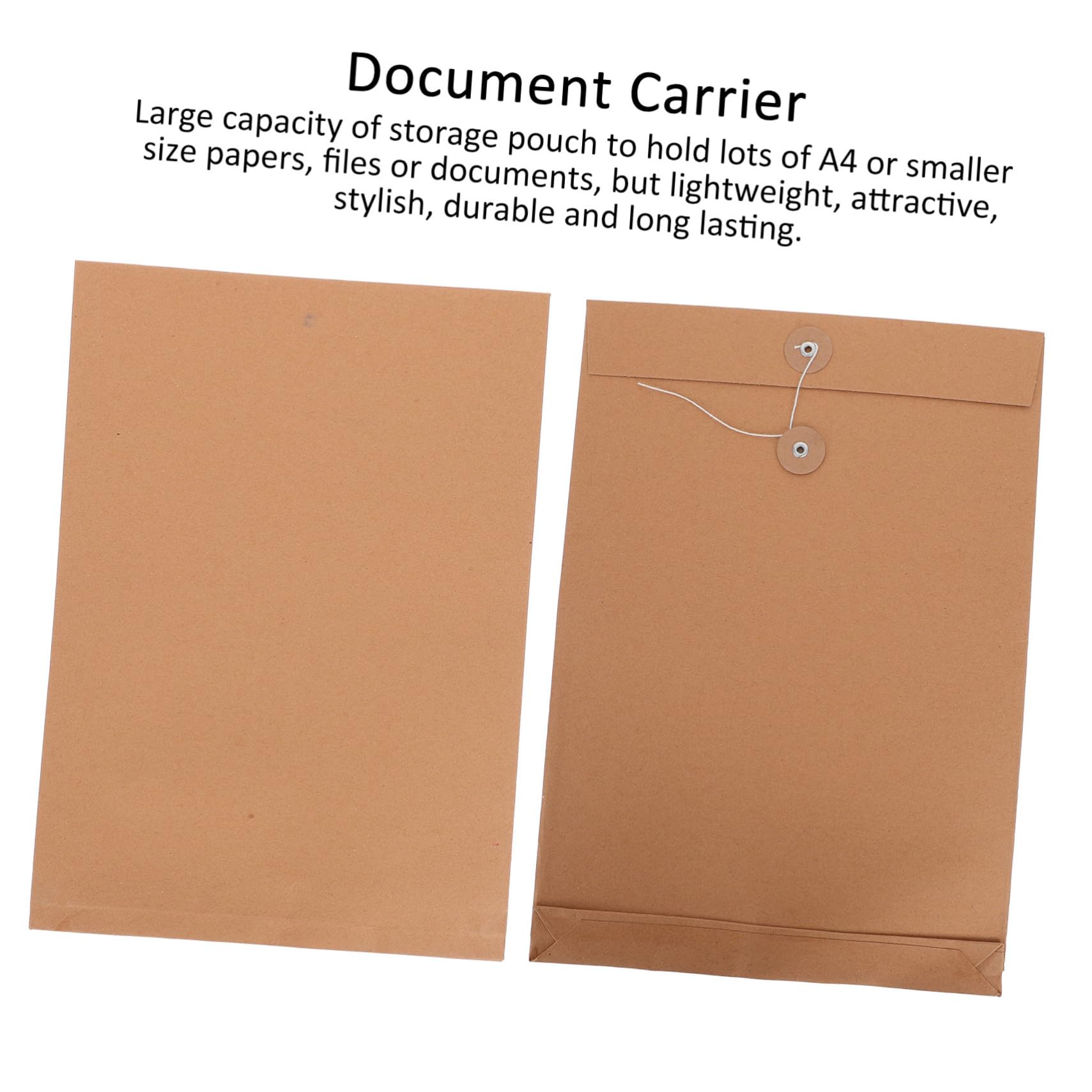 iplusmile 25piezas Cartera de Papel Kraft Organizador de Documentos Carta Carpeta de Archivos para Papelería de Oficina Bolsa para Documentos sobre Portafolios de Papel Kraft Unidades