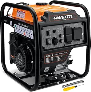 4400-Watts Inverter Generator, Gas Powered, RV Ready, EPA Compliant